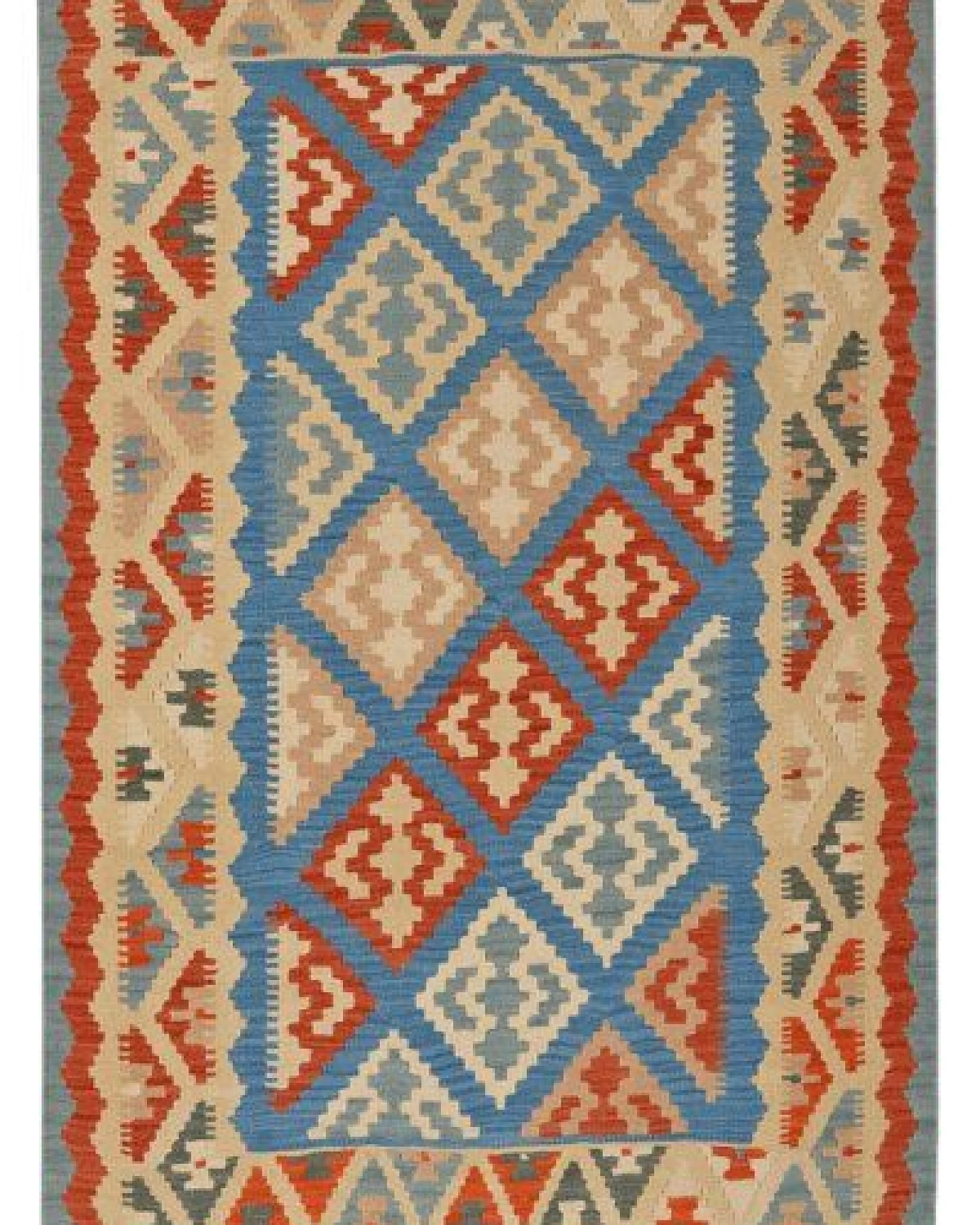 Kelim Gashgai Blau „Rugtales“ aus Schurwolle, 121x185 cm – Ansicht 3