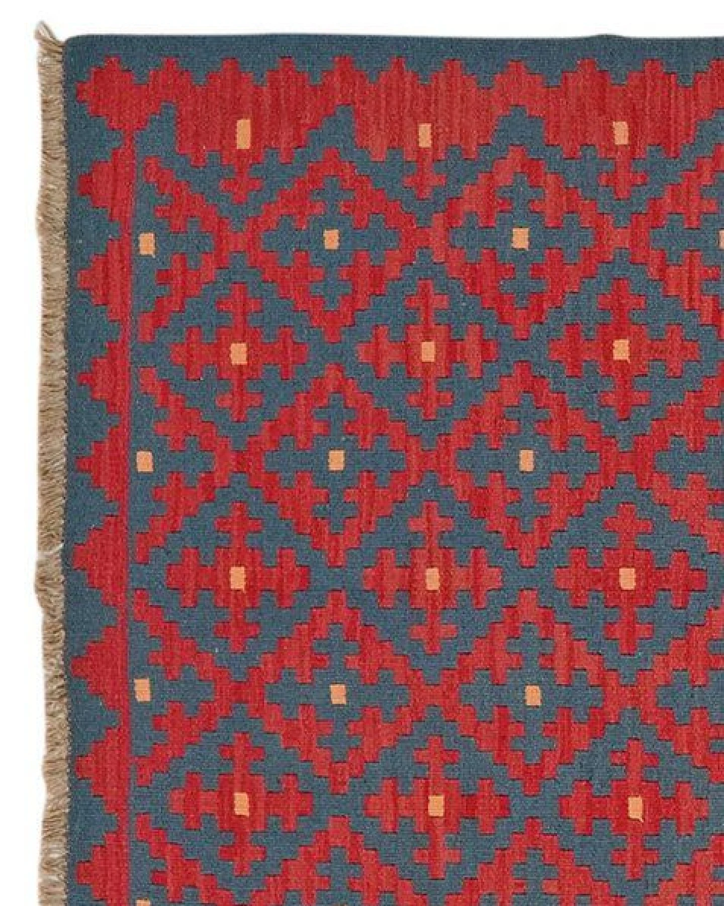 Kelim Gashgai Blau „Rugtales“ aus Schurwolle, 122x176 cm – Ansicht 4
