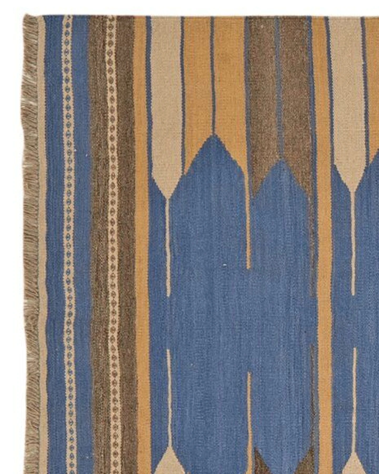 Kelim Gashgai Blau „Rugtales“ aus Schurwolle, 133x201 cm – Ansicht 4