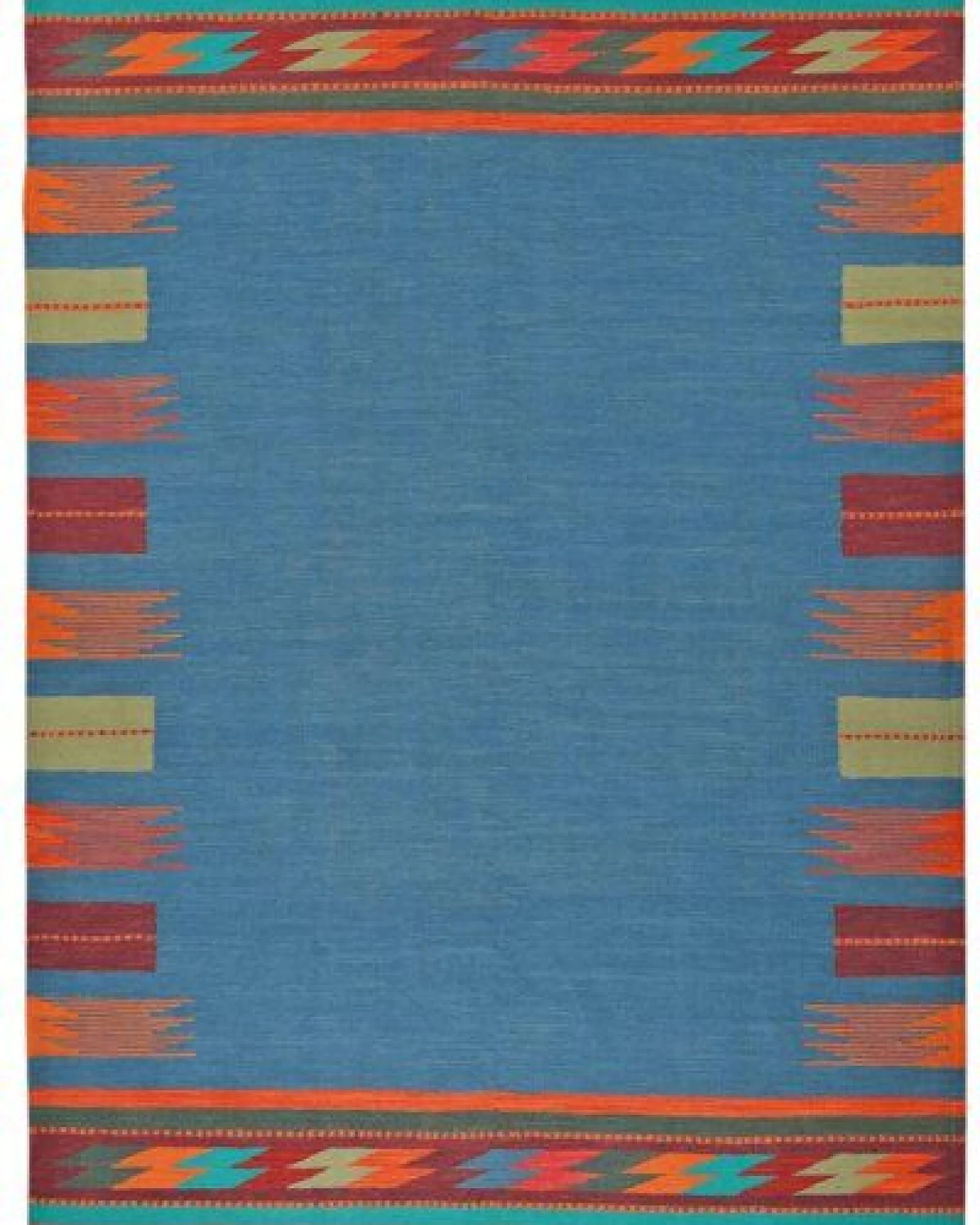 Kelim Gashgai Blau „Rugtales“ aus Schurwolle, 173x251 cm – Ansicht 3