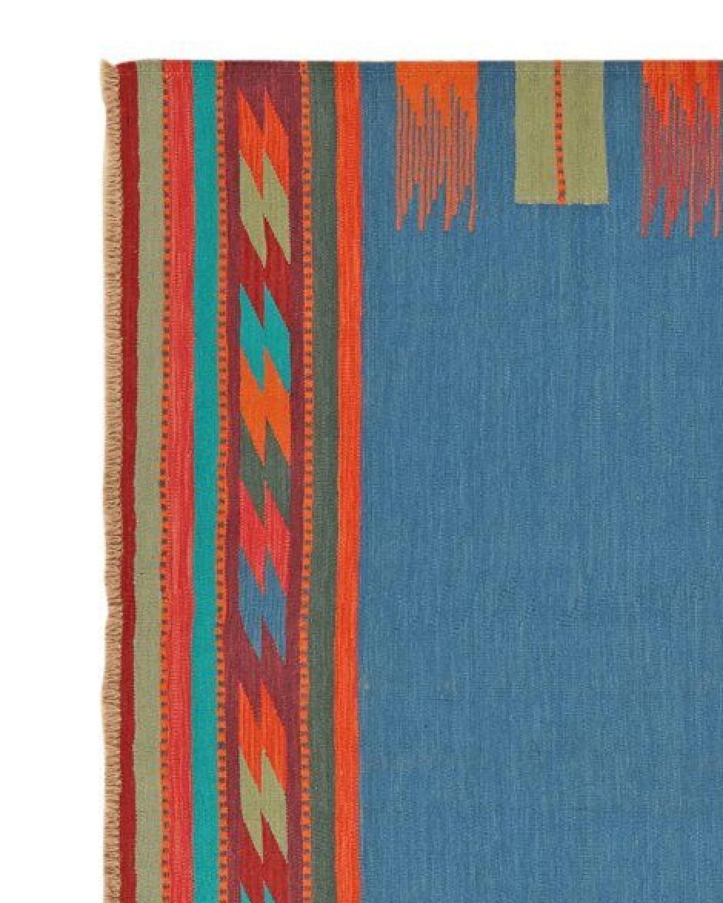 Kelim Gashgai Blau „Rugtales“ aus Schurwolle, 173x251 cm – Ansicht 4