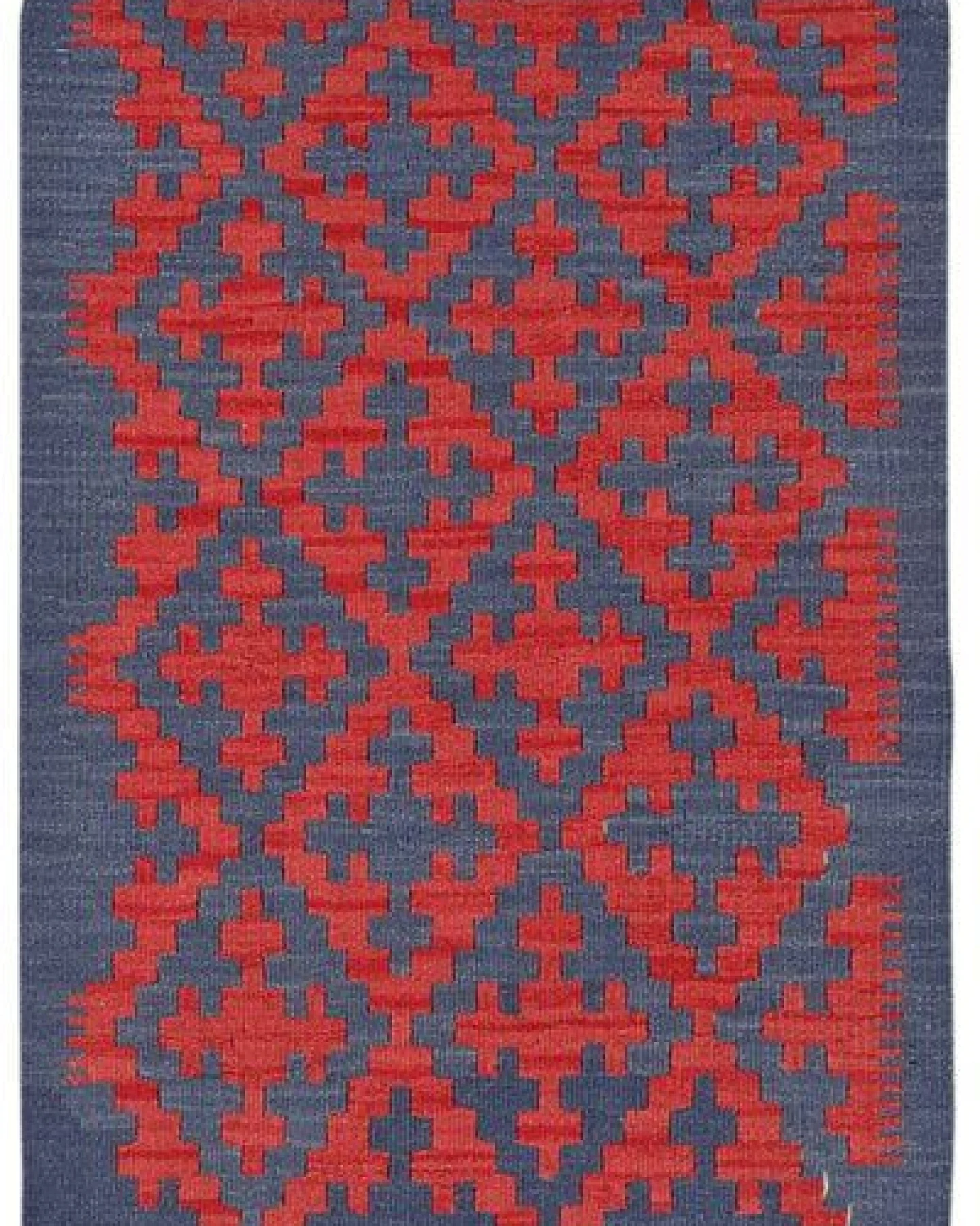 Kelim Gashgai Blau „Rugtales“ aus Schurwolle, 65x90 cm – Ansicht 3