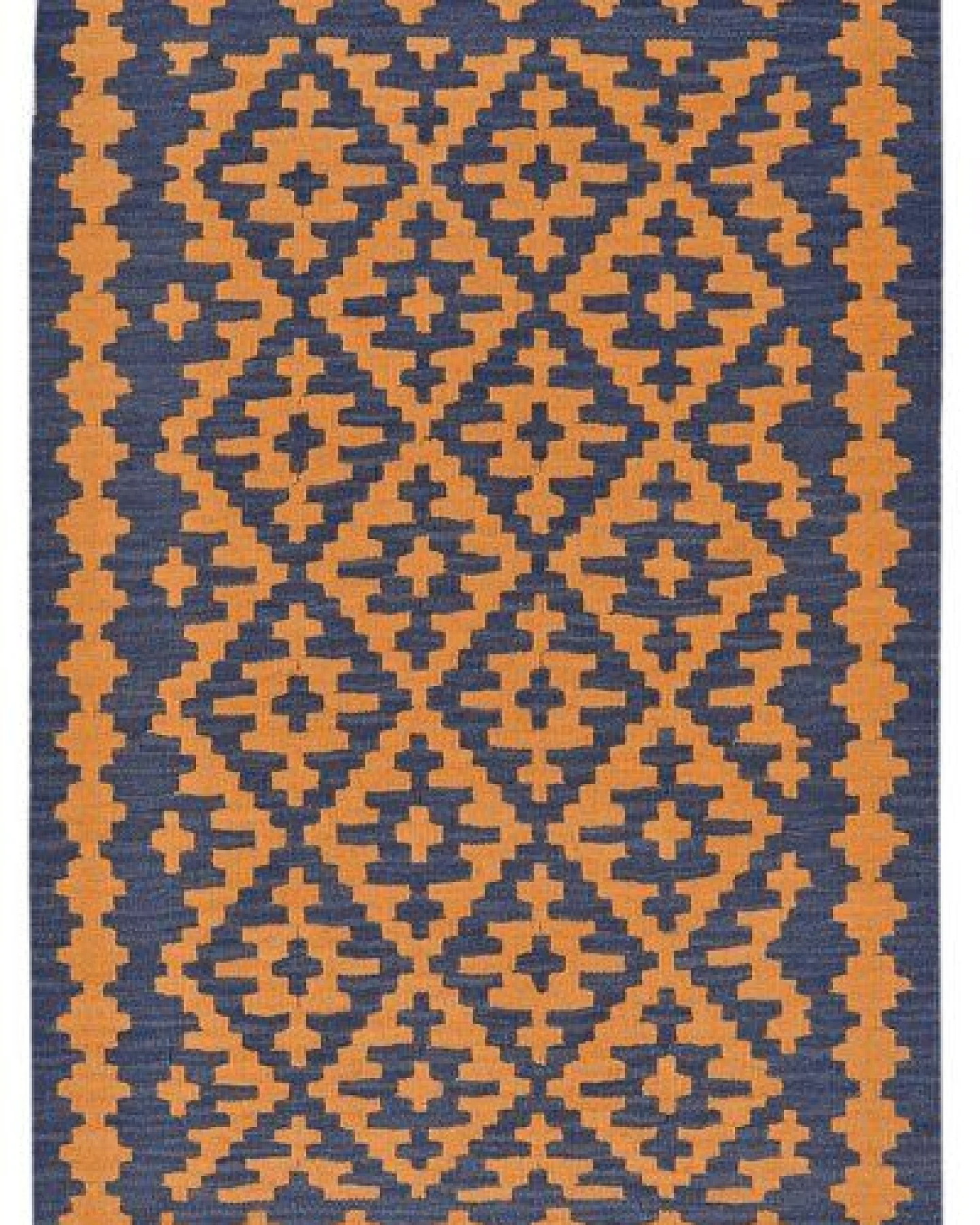 Kelim Gashgai Blau „Rugtales“ aus Schurwolle, 82x122 cm – Ansicht 3