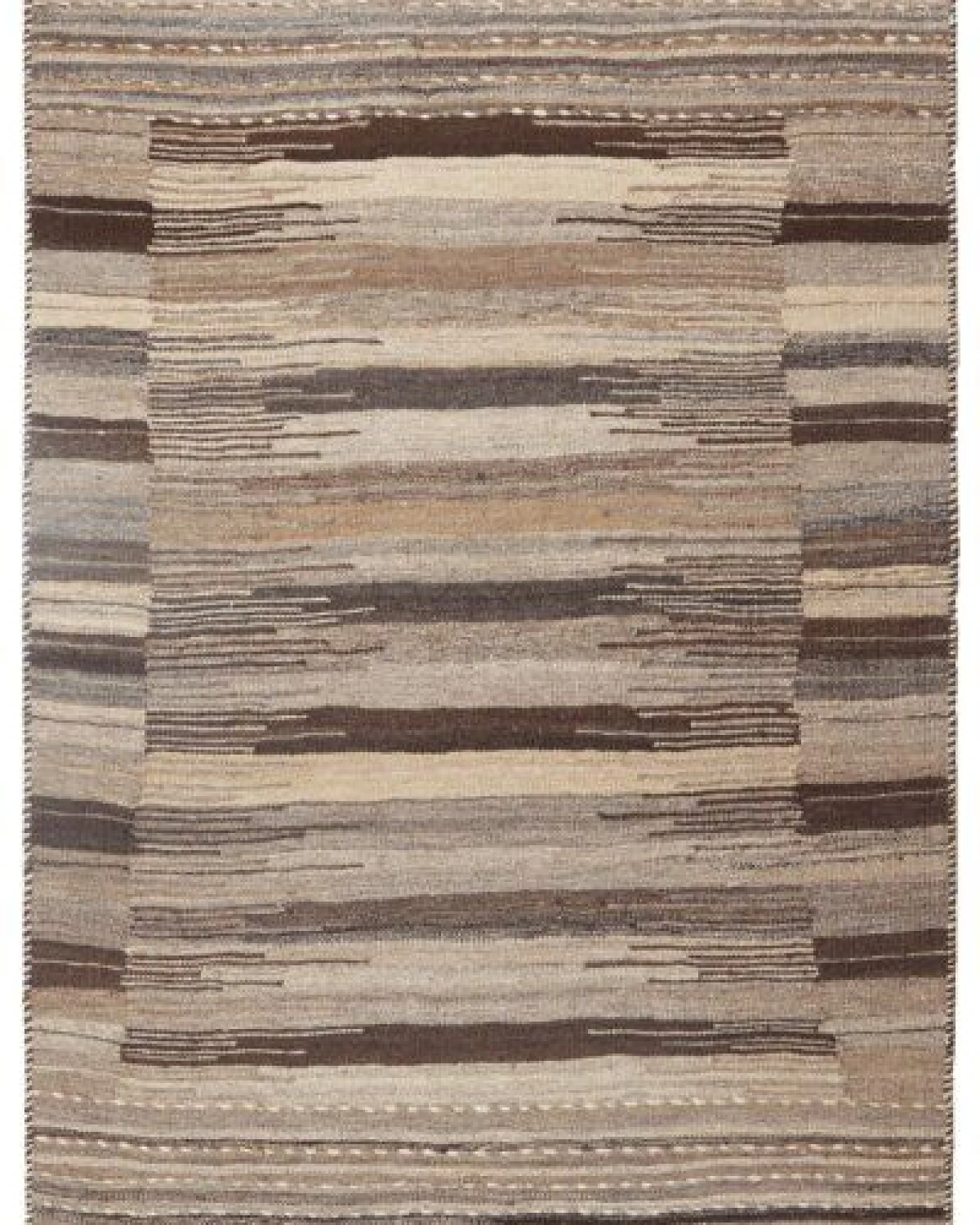 Kelim Gashgai Braun „Rugtales“ aus Schurwolle, 108x157 cm – Ansicht 3