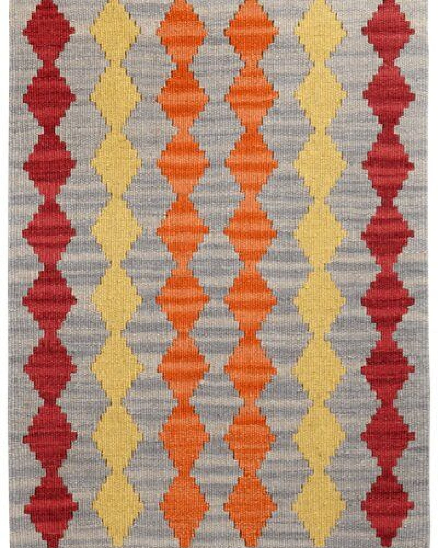 Kelim Gashgai Grau „Rugtales“ aus Schurwolle, 63x88 cm – Ansicht 3
