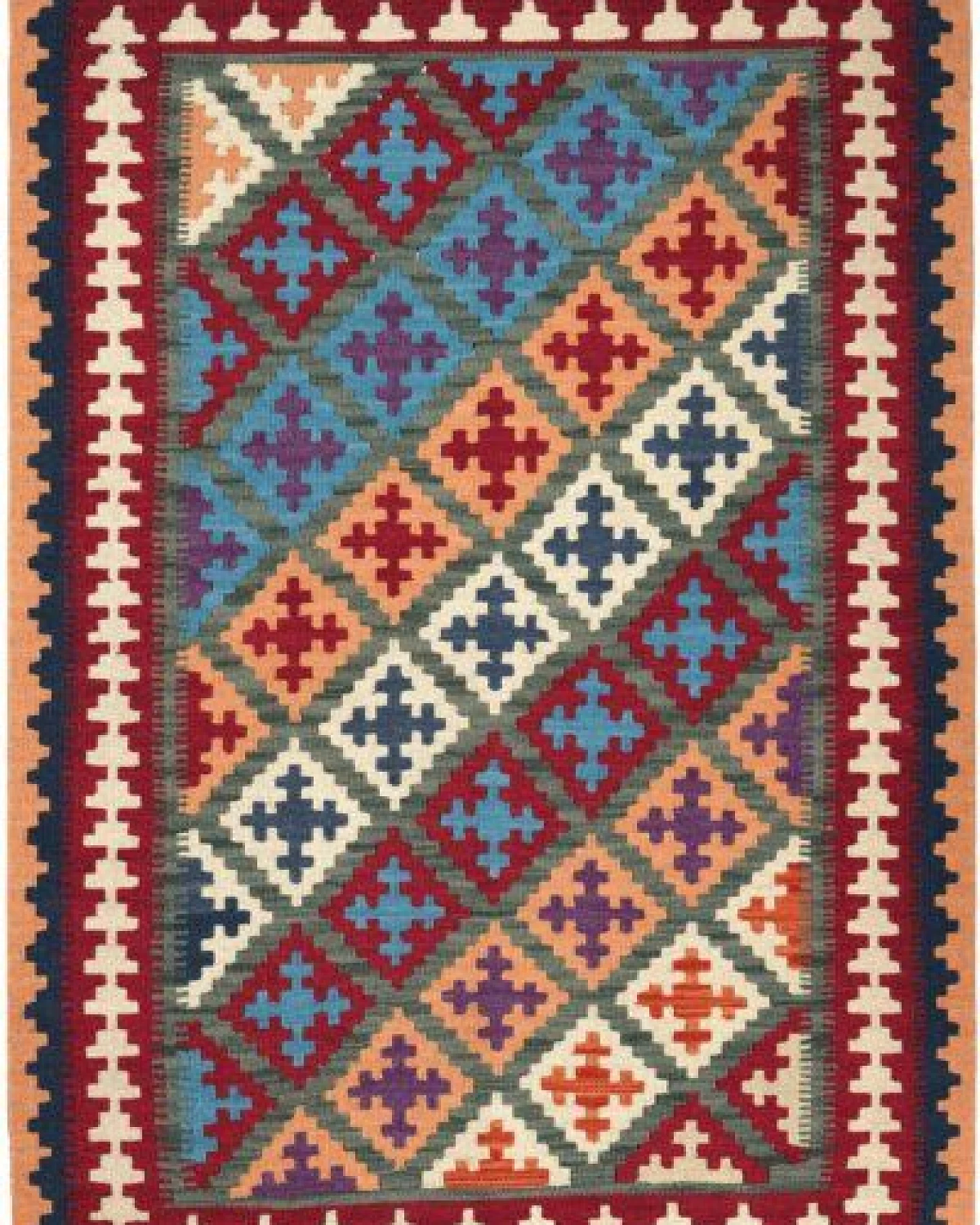 Kelim Gashgai Grün „Rugtales“ aus Schurwolle, 104x150 cm – Ansicht 2