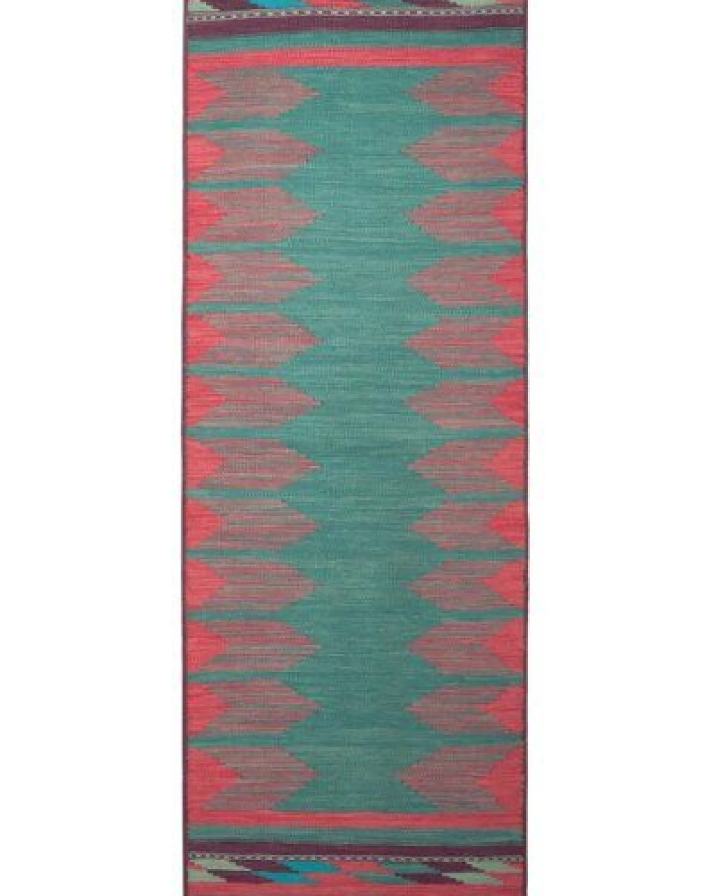Kelim Gashgai Grün „Rugtales“ aus Schurwolle, 65x203 cm – Ansicht 3