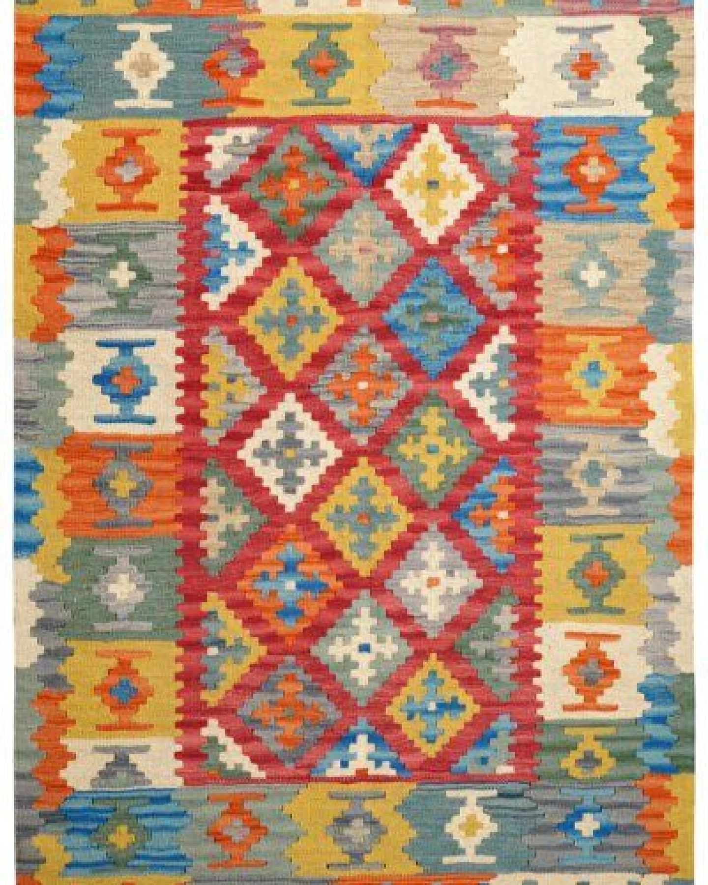 Kelim Gashgai Mehrfarbig „Rugtales“ aus Schurwolle, 109x150 cm – Ansicht 3