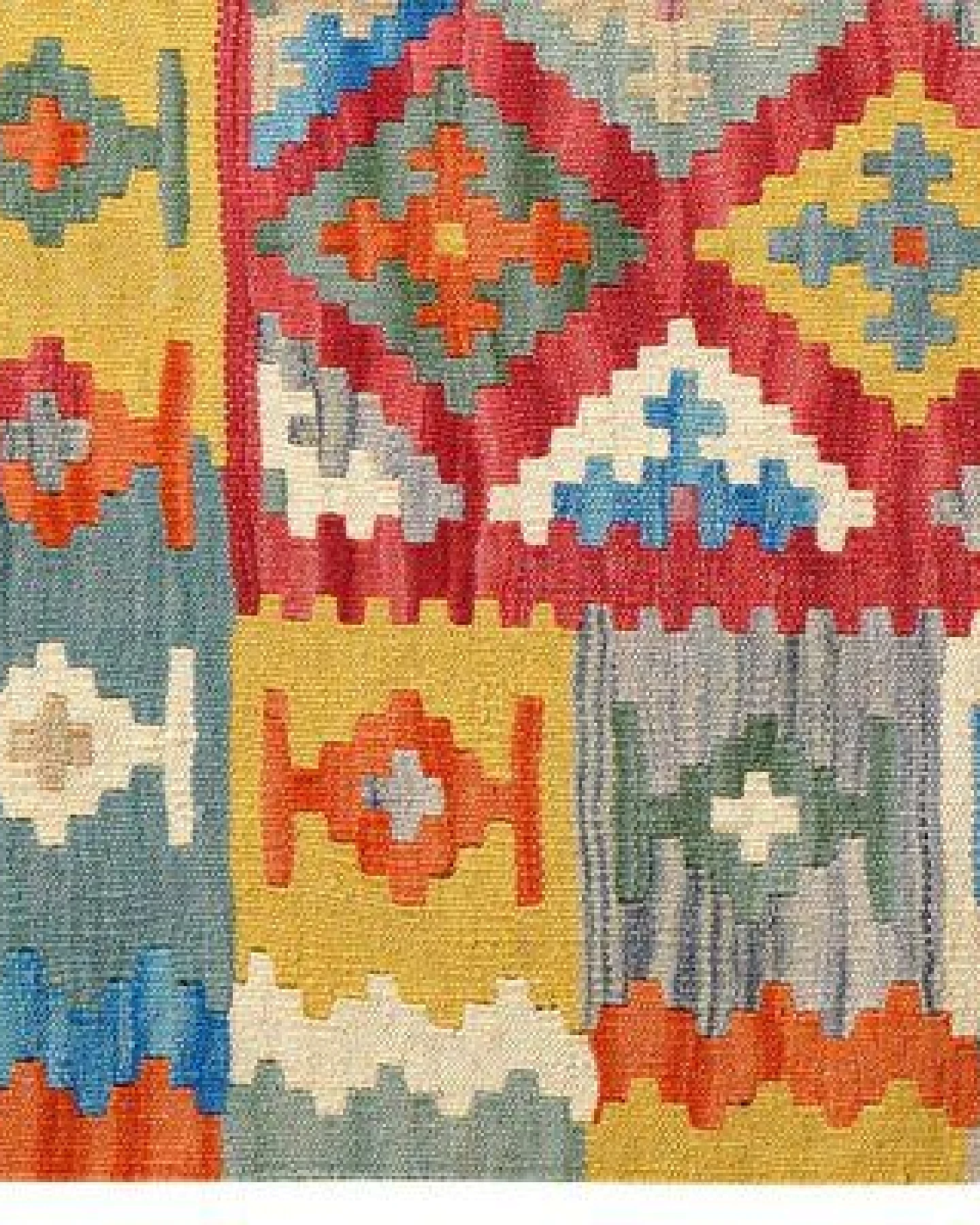 Kelim Gashgai Mehrfarbig „Rugtales“ aus Schurwolle, 109x150 cm – Ansicht 4