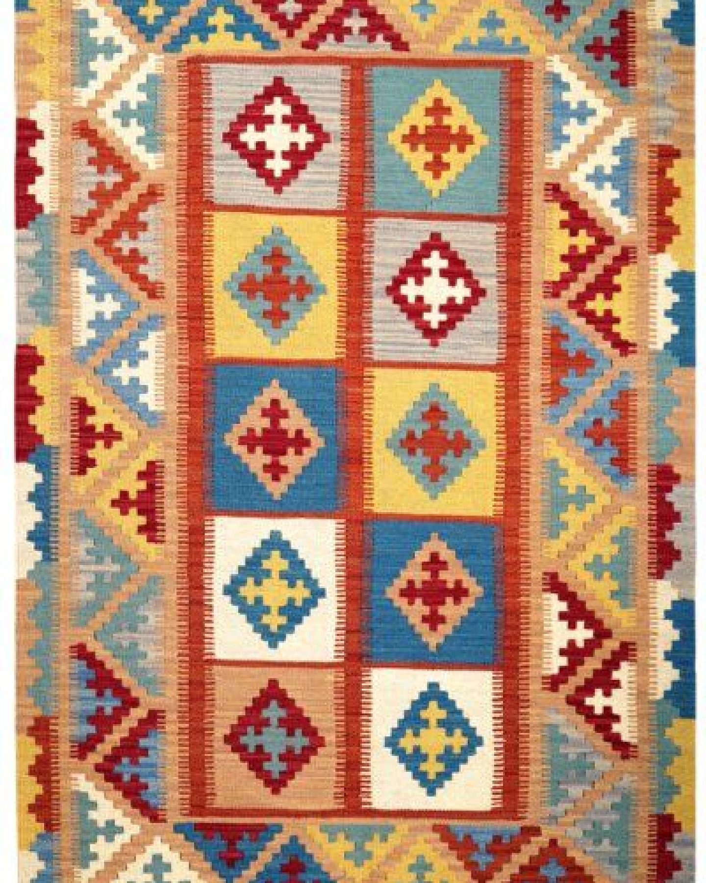Kelim Gashgai Mehrfarbig „Rugtales“ aus Schurwolle, 120x182 cm – Ansicht 3