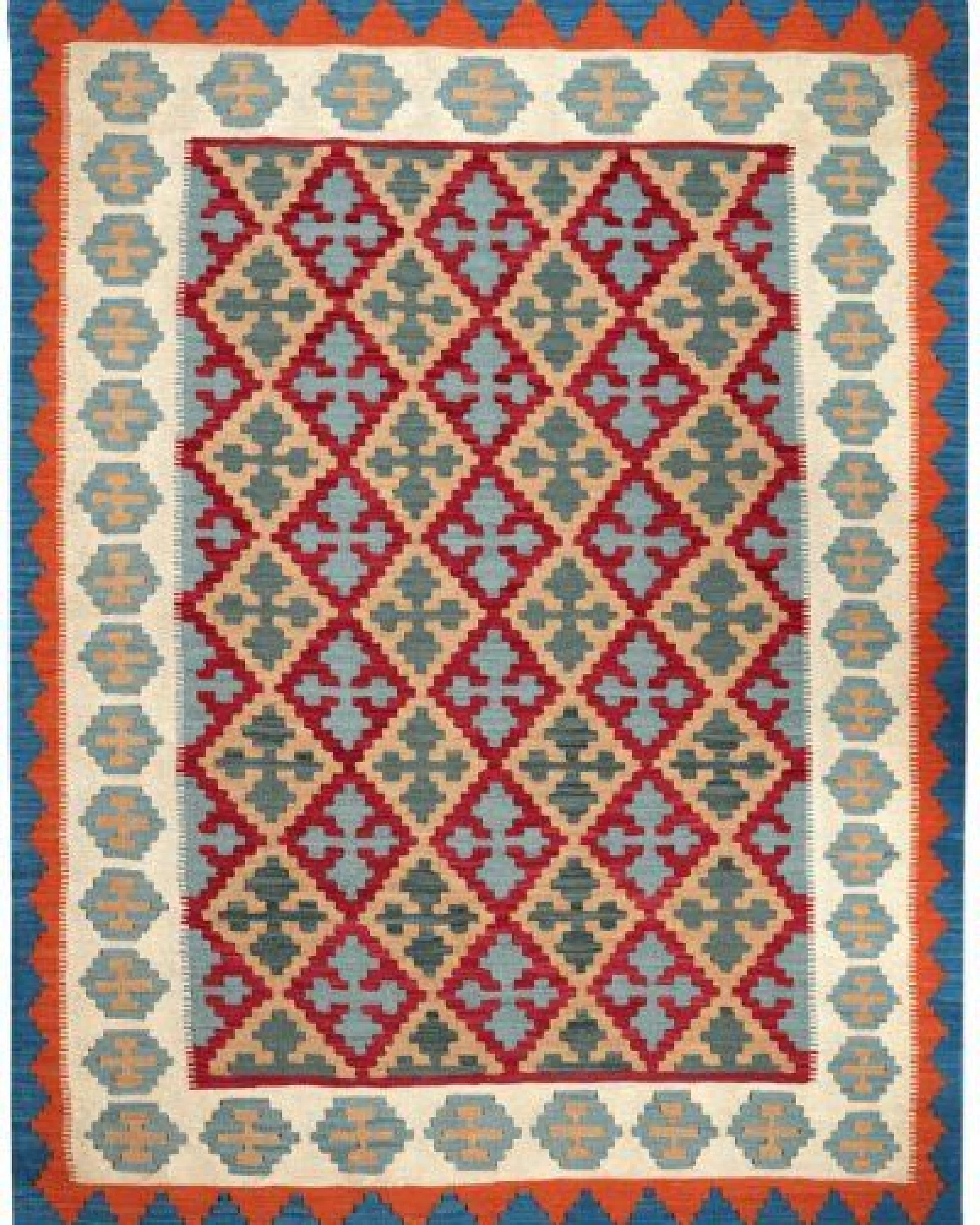 Kelim Gashgai Mehrfarbig „Rugtales“ aus Schurwolle, 149x194 cm – Ansicht 3