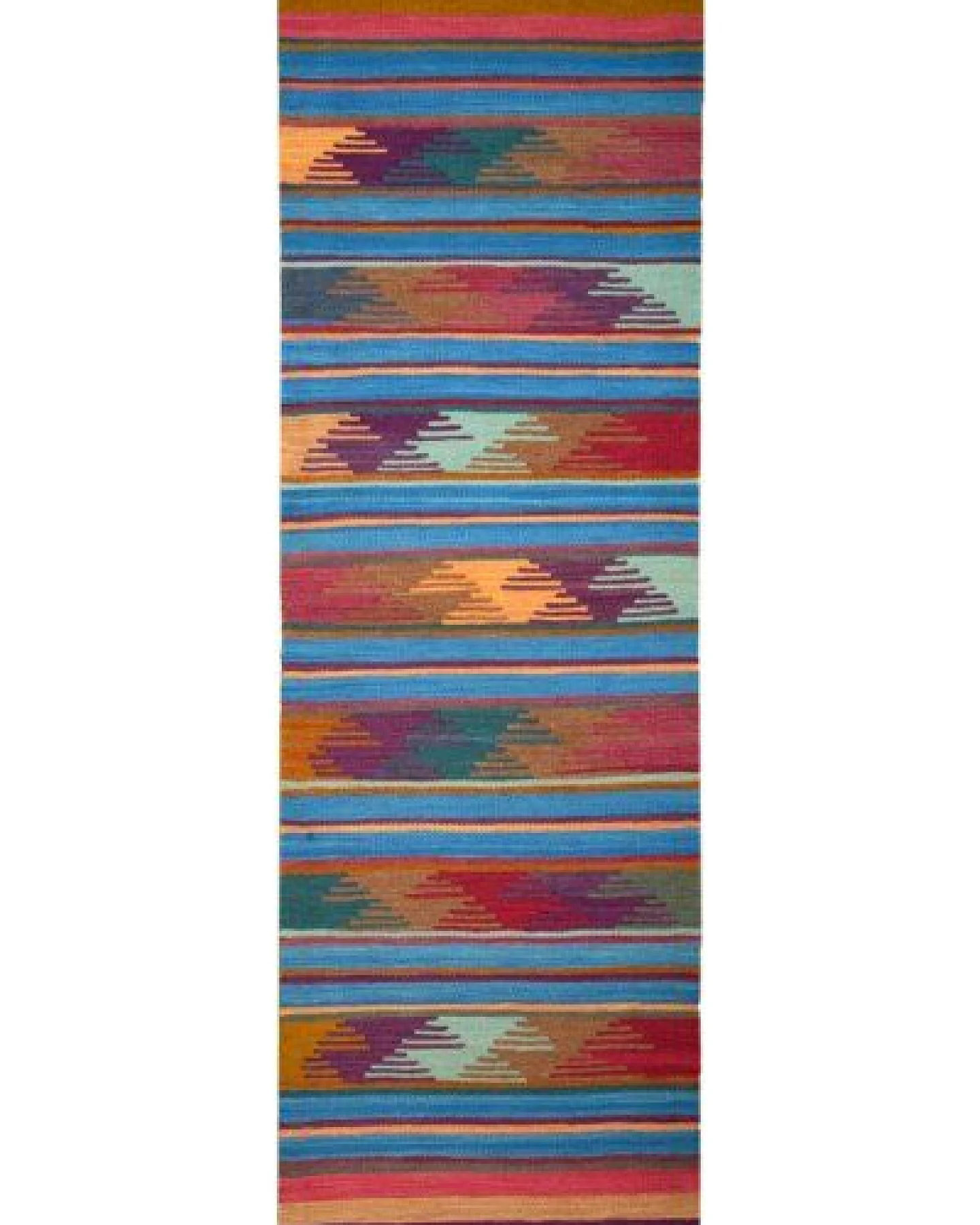 Kelim Gashgai Mehrfarbig „Rugtales“ aus Schurwolle, 59x193 cm – Ansicht 3