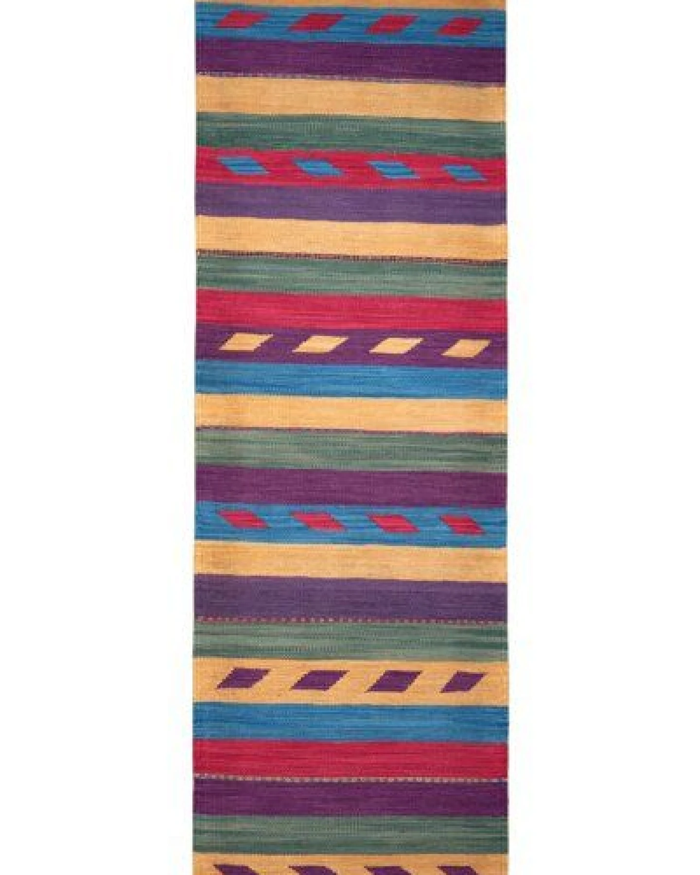 Kelim Gashgai Mehrfarbig „Rugtales“ aus Schurwolle, 60x196 cm – Ansicht 3
