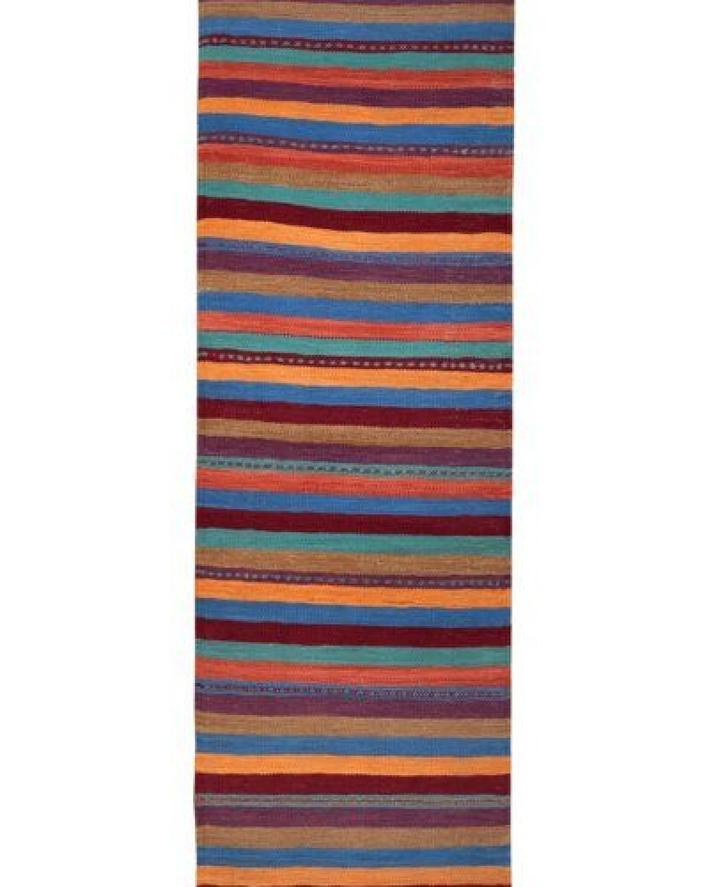 Kelim Gashgai Mehrfarbig „Rugtales“ aus Schurwolle, 60x200 cm – Ansicht 3