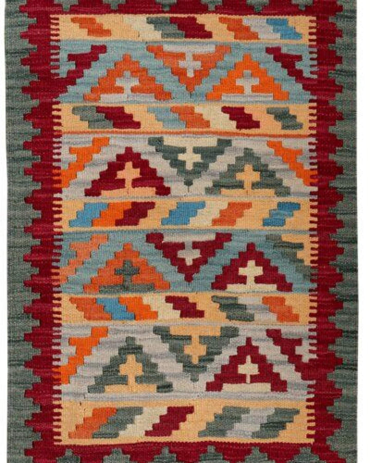 Kelim Gashgai Mehrfarbig „Rugtales“ aus Schurwolle, 62x86 cm – Ansicht 3