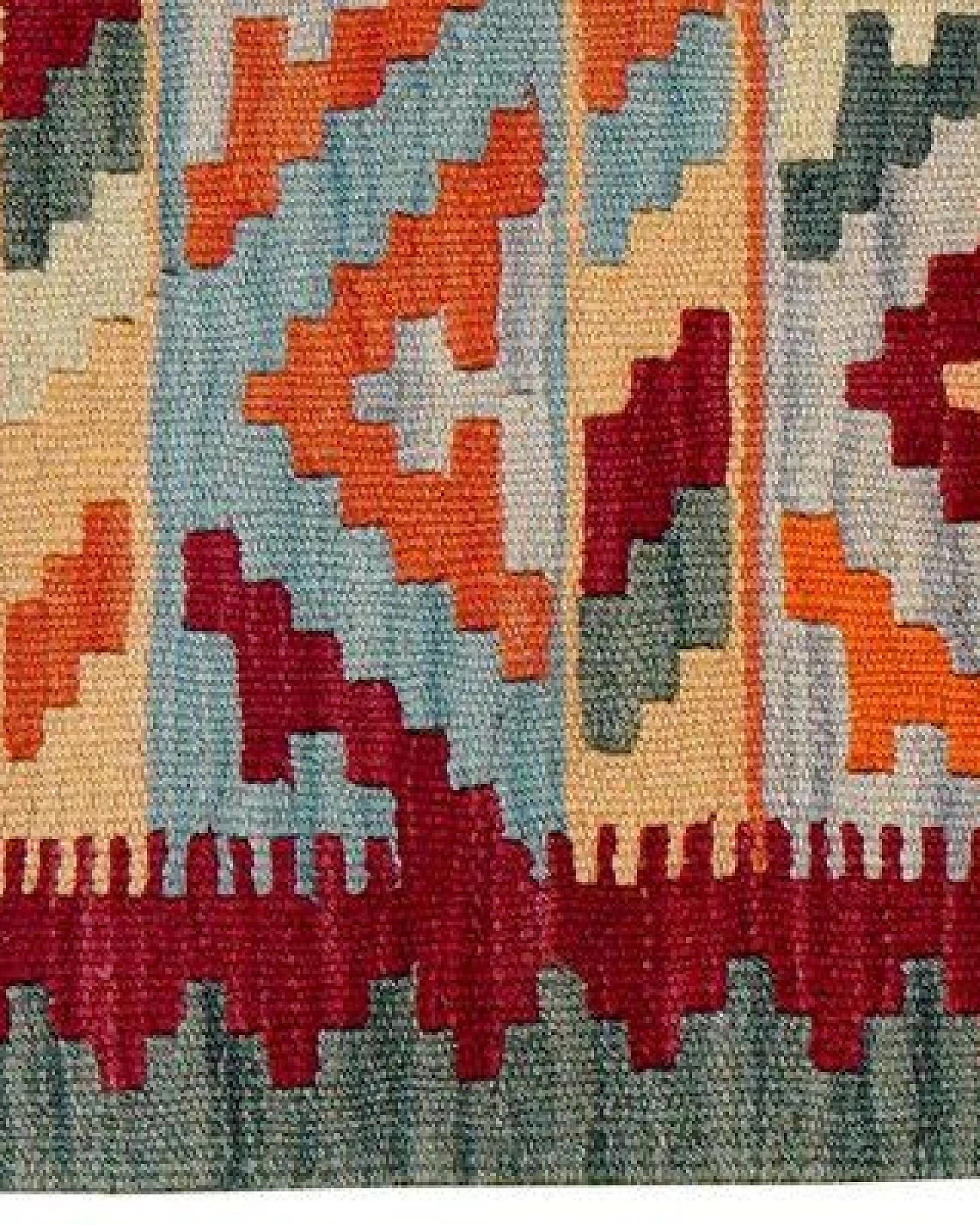 Kelim Gashgai Mehrfarbig „Rugtales“ aus Schurwolle, 62x86 cm – Ansicht 4