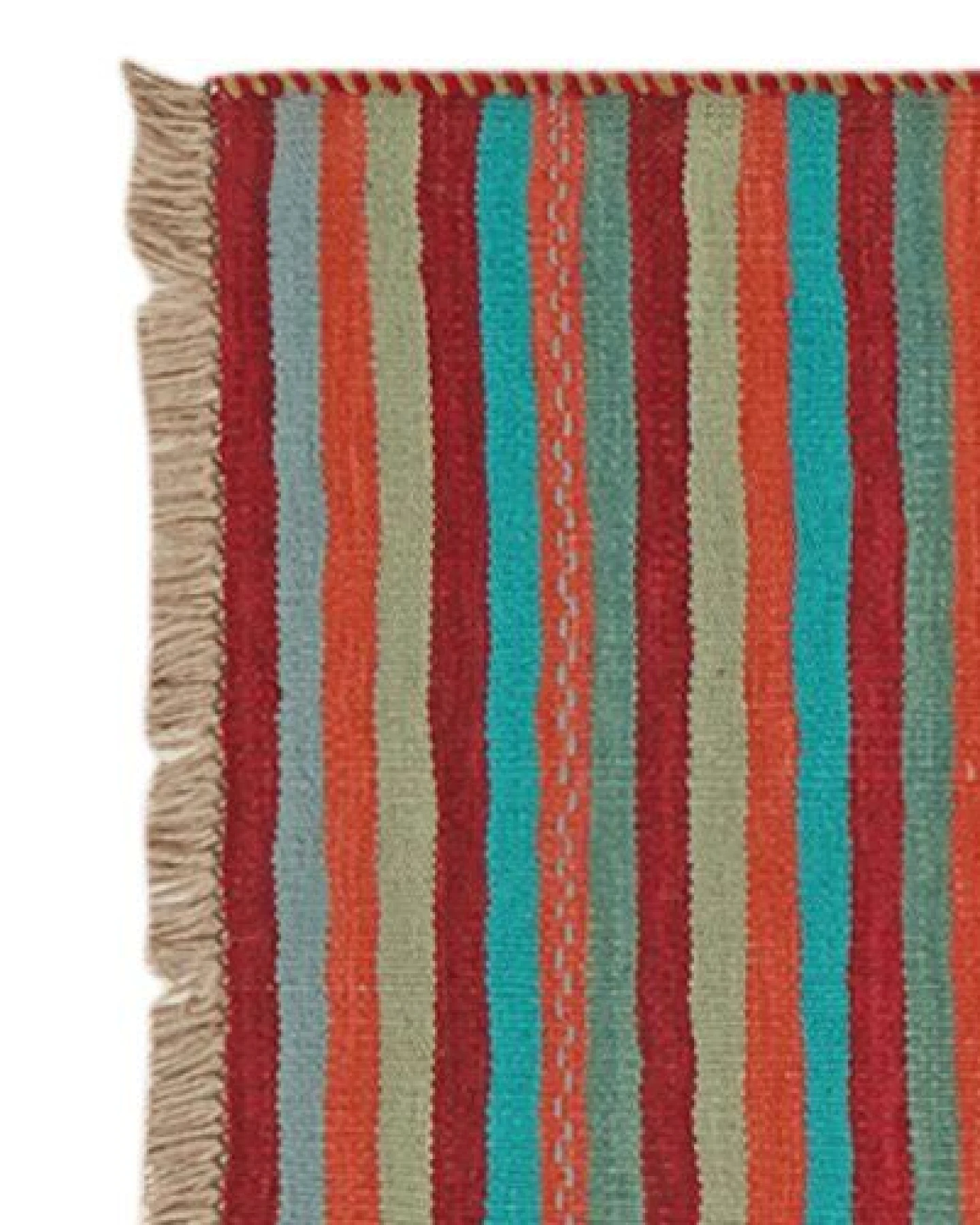 Kelim Gashgai Mehrfarbig „Rugtales“ aus Schurwolle, 63x195 cm – Ansicht 4