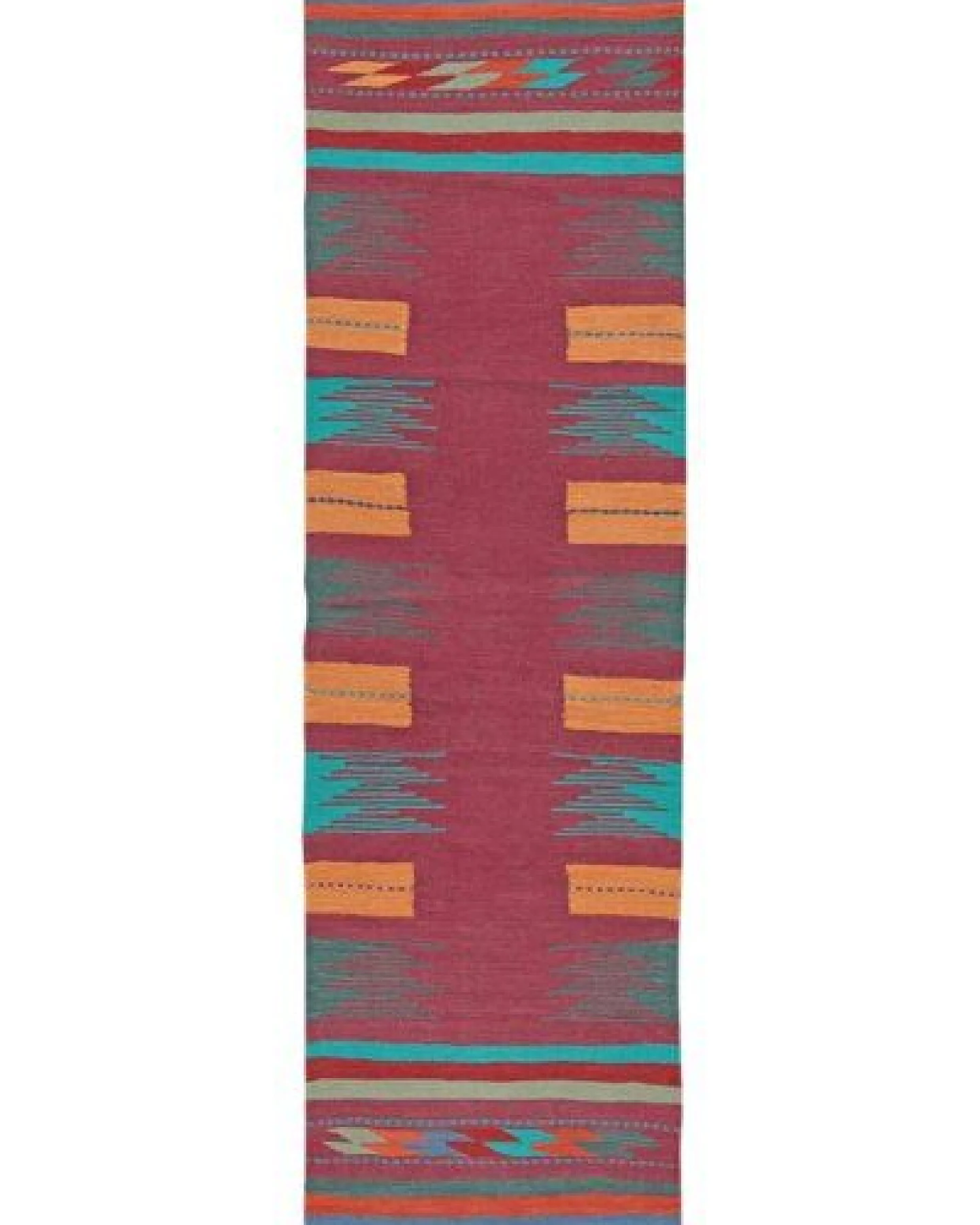 Kelim Gashgai Mehrfarbig „Rugtales“ aus Schurwolle, 63x212 cm – Ansicht 3