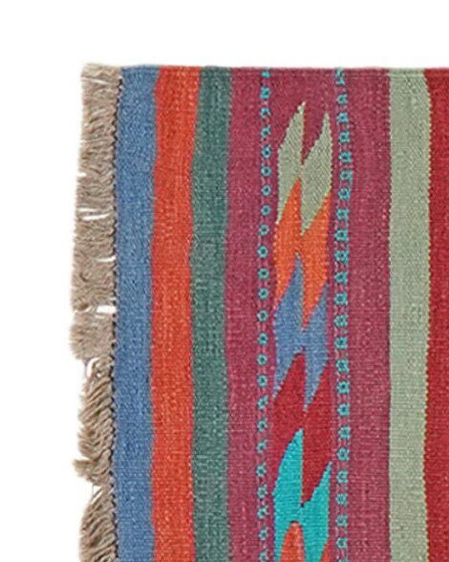 Kelim Gashgai Mehrfarbig „Rugtales“ aus Schurwolle, 63x212 cm – Ansicht 4