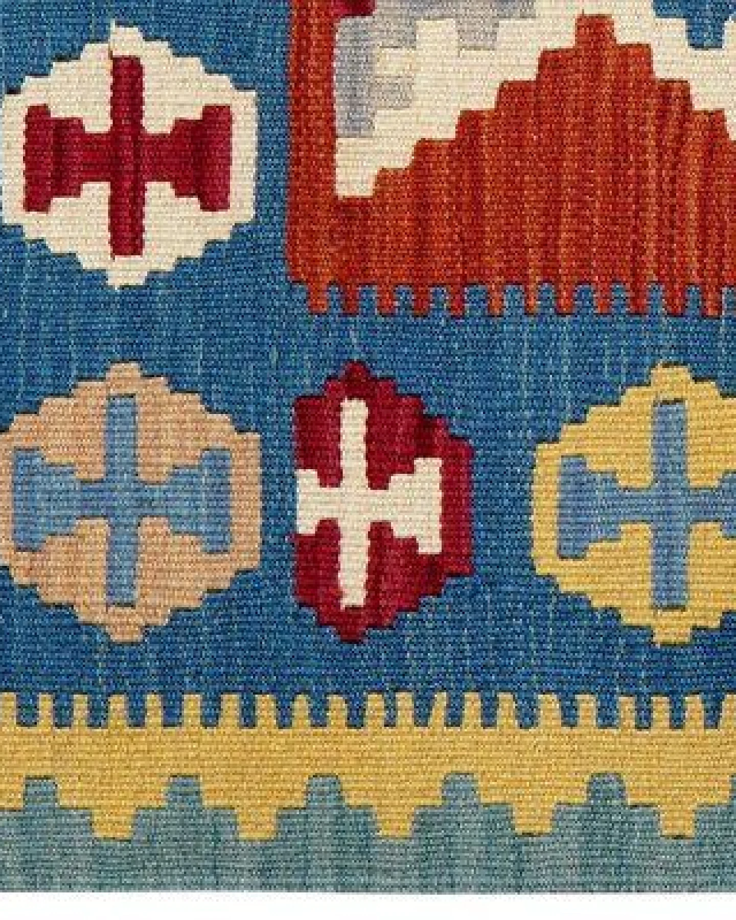 Kelim Gashgai Mehrfarbig „Rugtales“ aus Schurwolle, 82x119 cm – Ansicht 4