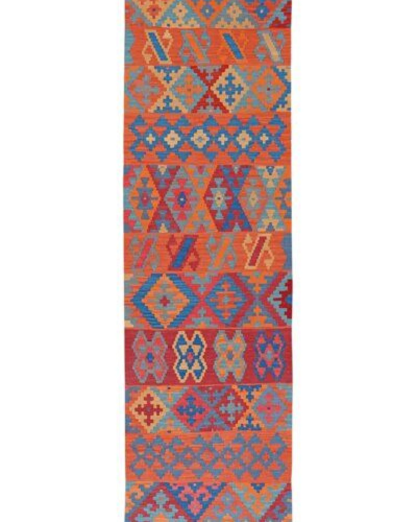 Kelim Gashgai Mehrfarbig „Rugtales“ aus Schurwolle, 82x296 cm – Ansicht 3