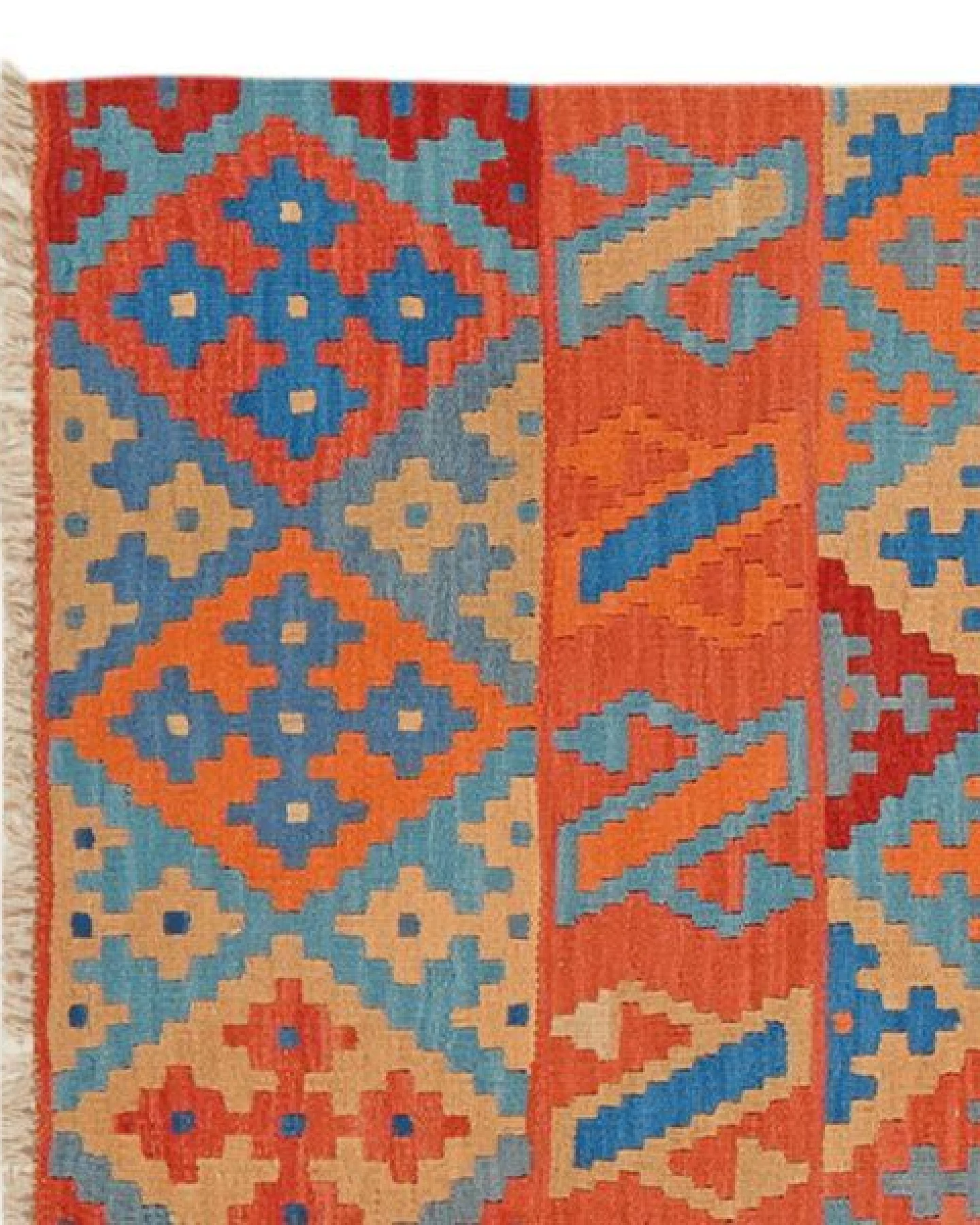 Kelim Gashgai Mehrfarbig „Rugtales“ aus Schurwolle, 82x296 cm – Ansicht 4