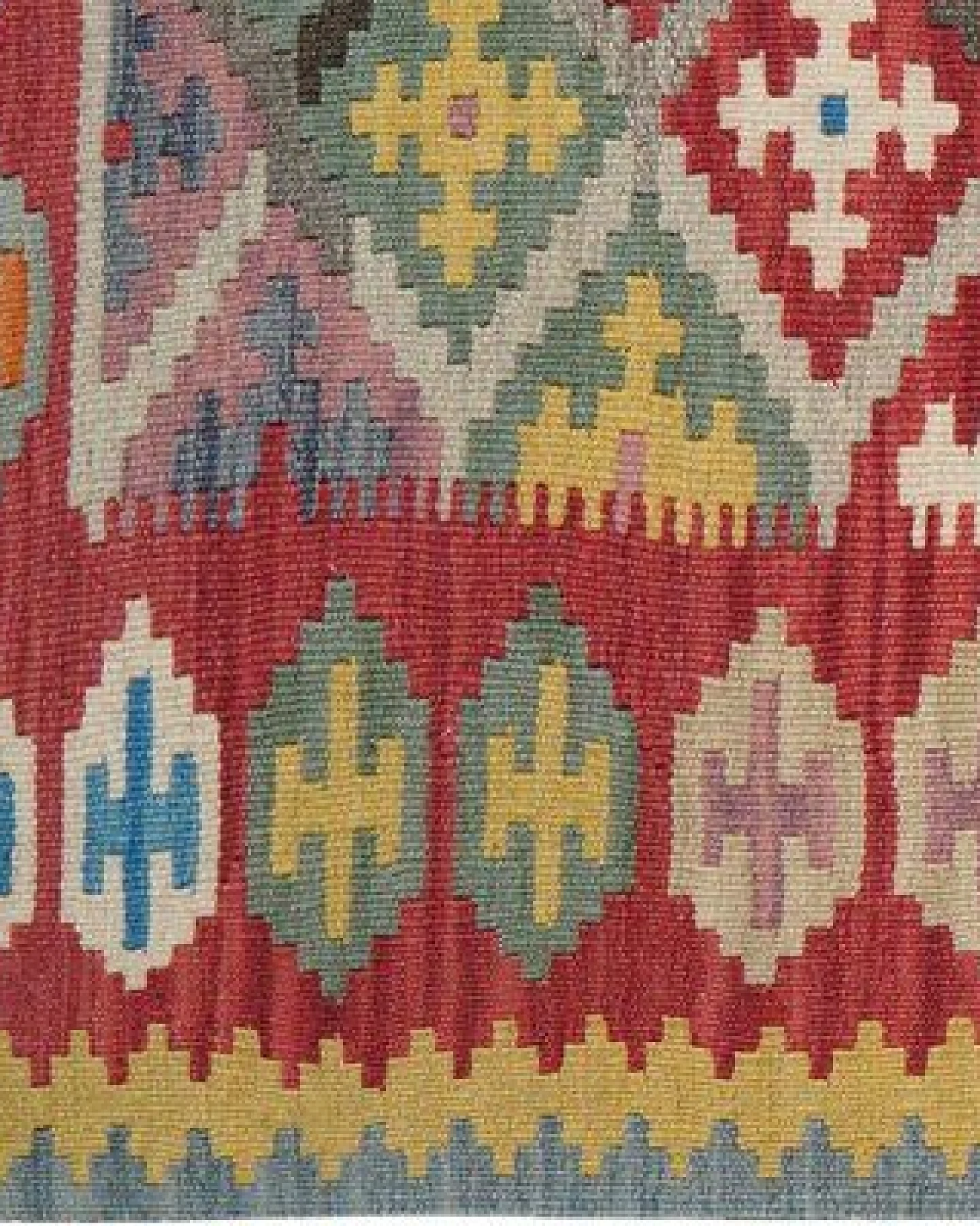 Kelim Gashgai Mehrfarbig „Rugtales“ aus Schurwolle, 89x303 cm – Ansicht 4