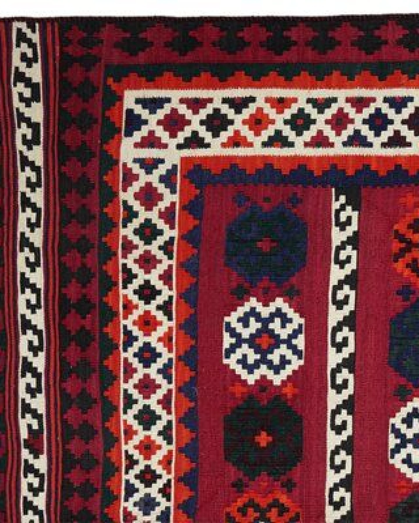 Kelim Gashgai Old Rot „Rugtales“ aus Schurwolle, 160x258 cm – Ansicht 4