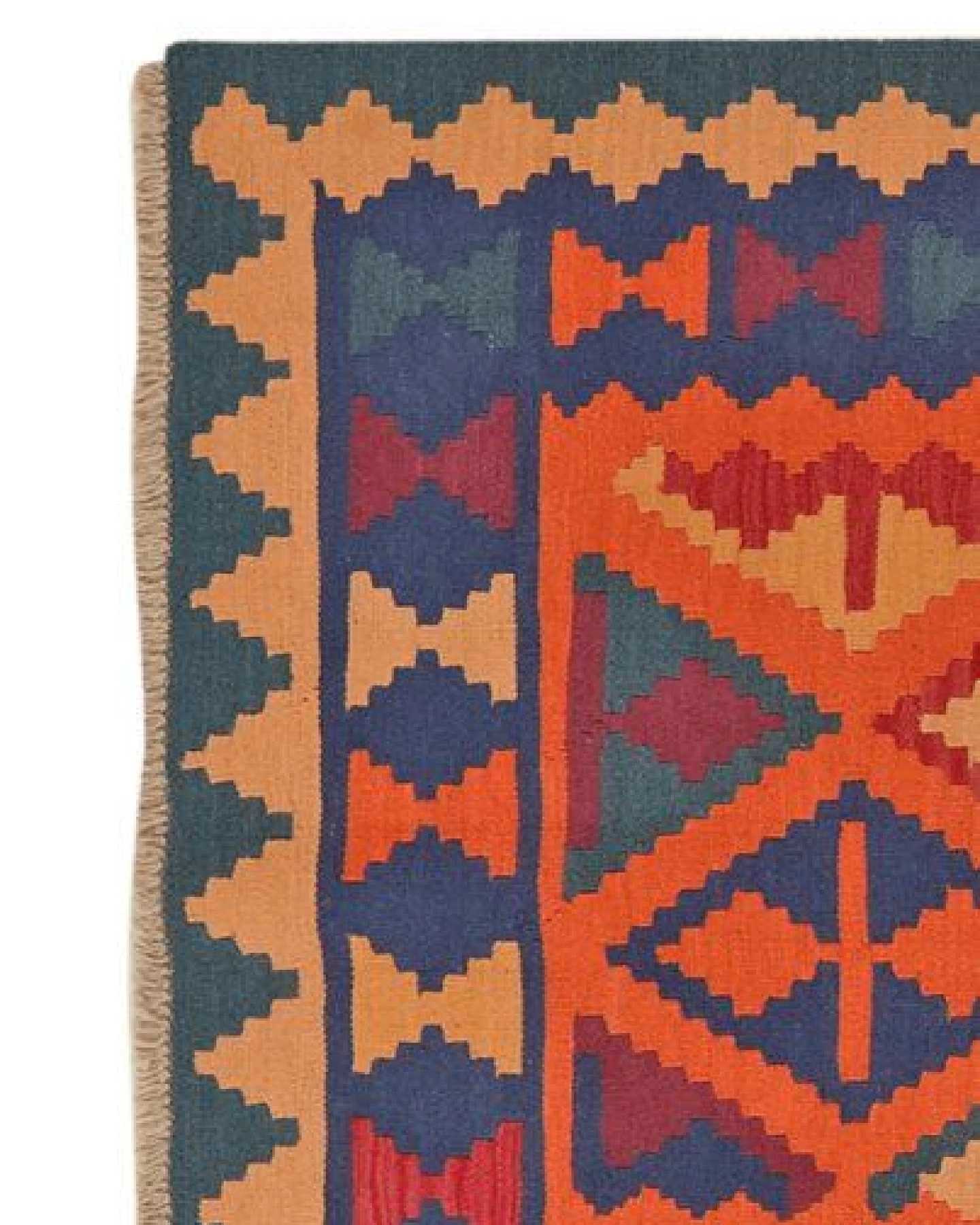 Kelim Gashgai Orange „Rugtales“ aus Schurwolle, 122x169 cm – Ansicht 4