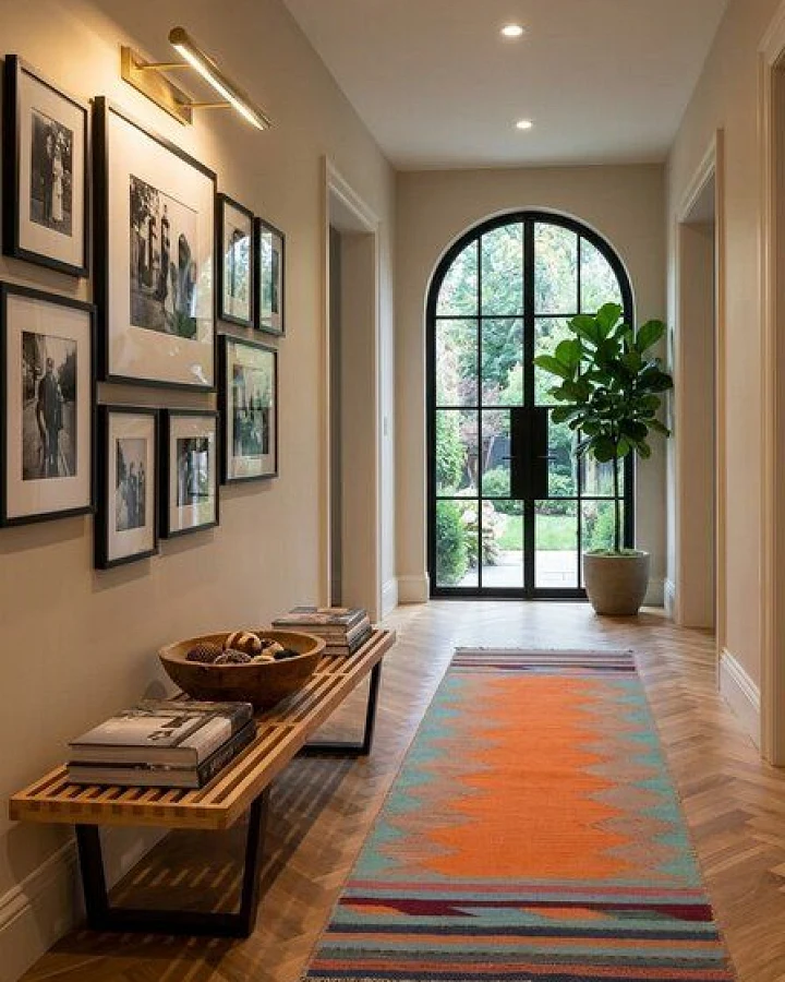 Kelim Gashgai Orange „Rugtales“ aus Schurwolle, 56x200 cm