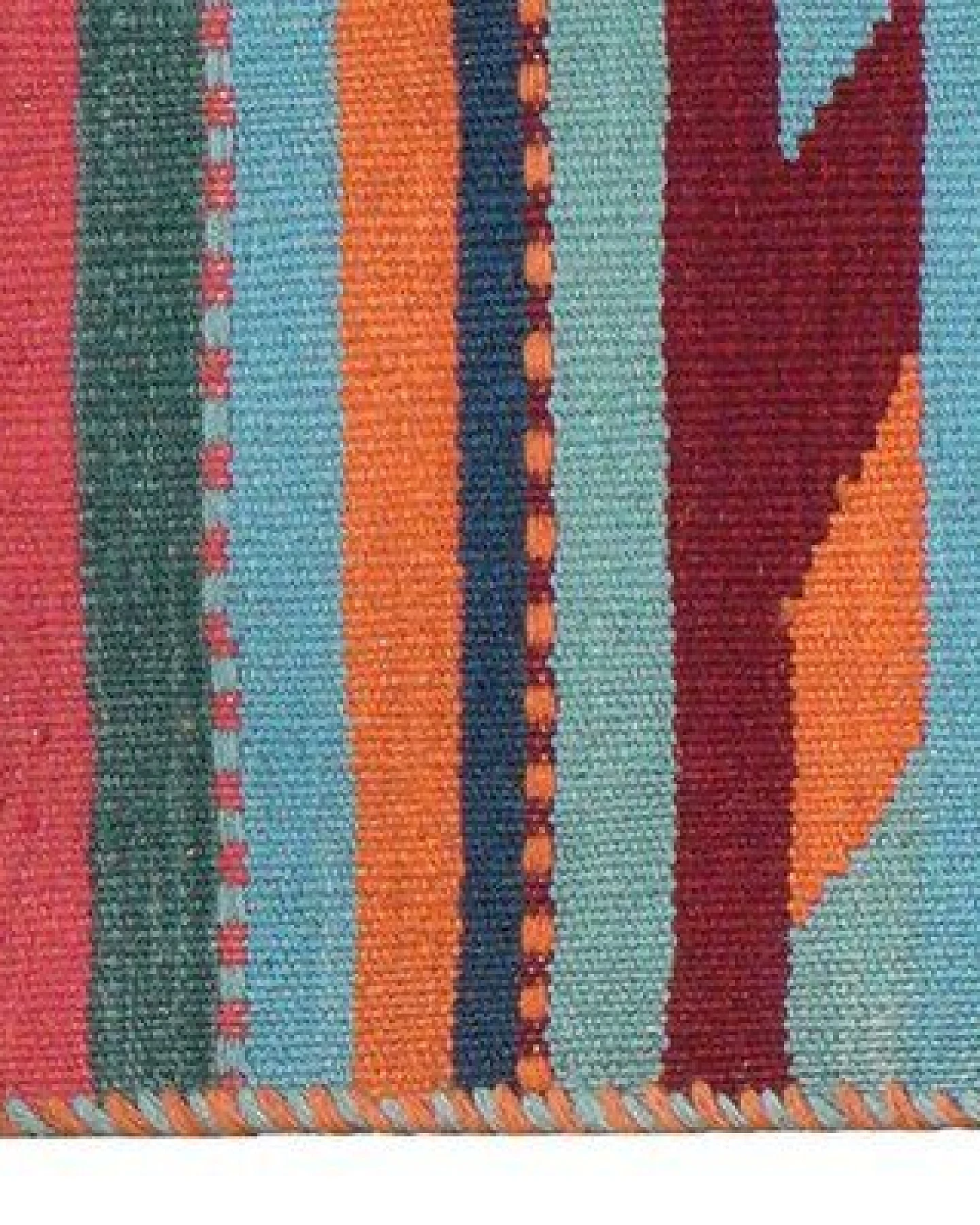 Kelim Gashgai Orange „Rugtales“ aus Schurwolle, 56x200 cm – Ansicht 4