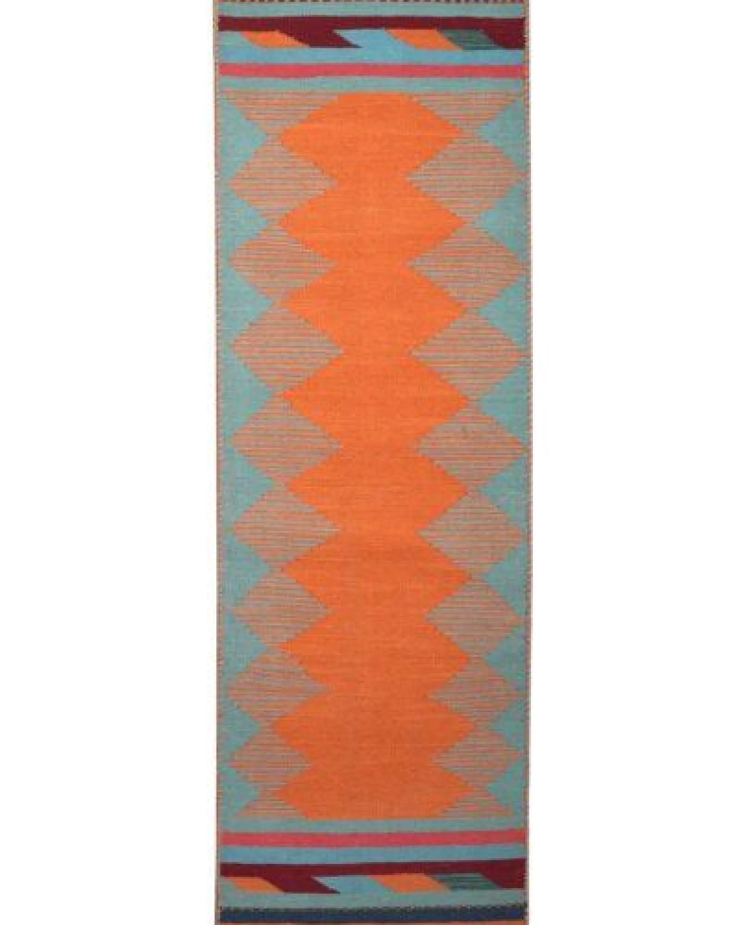Kelim Gashgai Orange „Rugtales“ aus Schurwolle, 56x200 cm – Ansicht 3