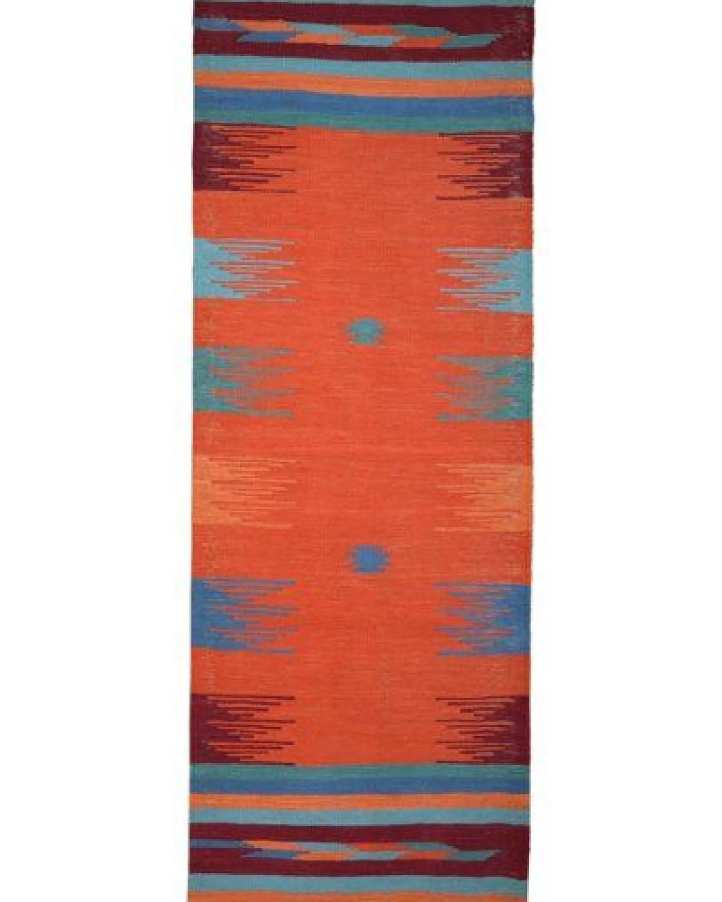 Kelim Gashgai Orange „Rugtales“ aus Schurwolle, 66x201 cm – Ansicht 3