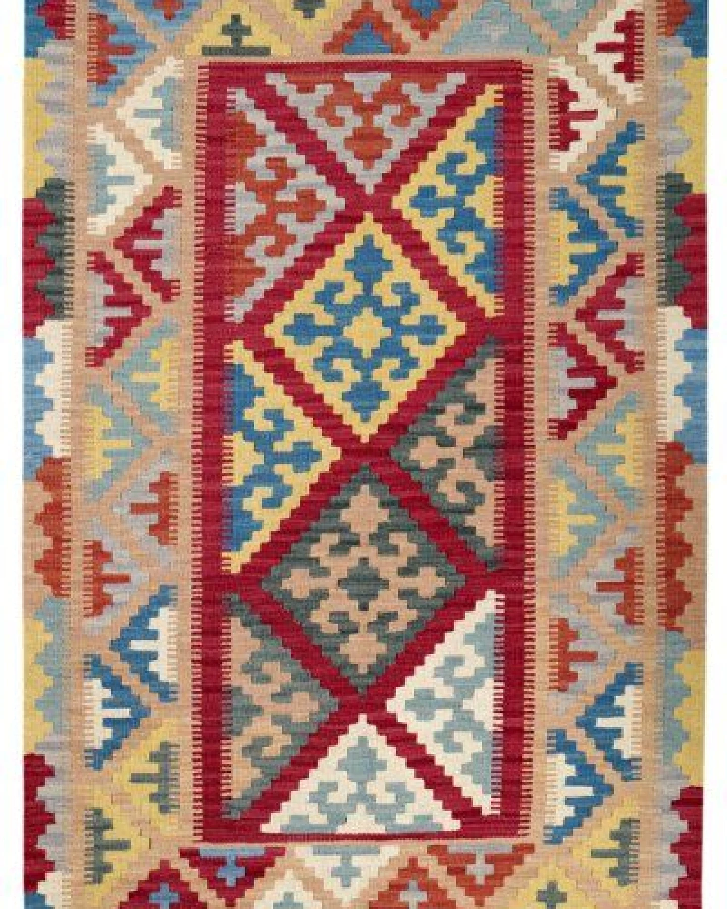 Kelim Gashgai Rot „Rugtales“ aus Schurwolle, 103x161 cm – Ansicht 3