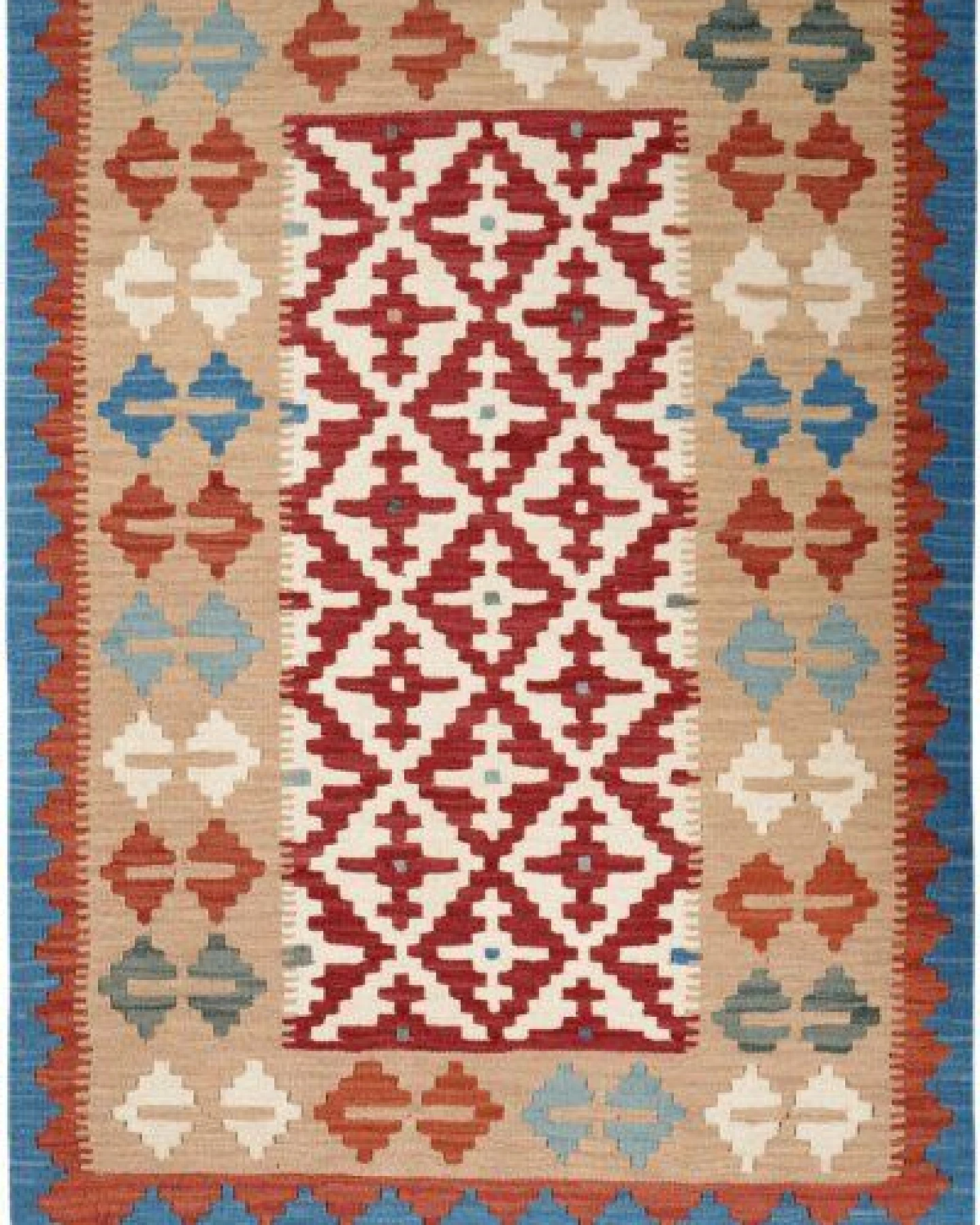 Kelim Gashgai Rot „Rugtales“ aus Schurwolle, 104x146 cm – Ansicht 3