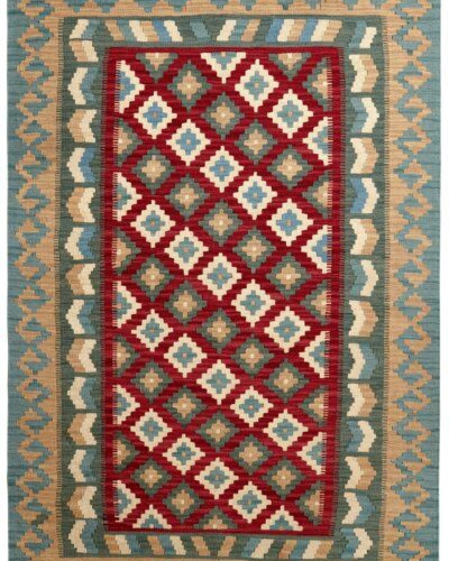 Kelim Gashgai Rot „Rugtales“ aus Schurwolle, 104x153 cm – Ansicht 3