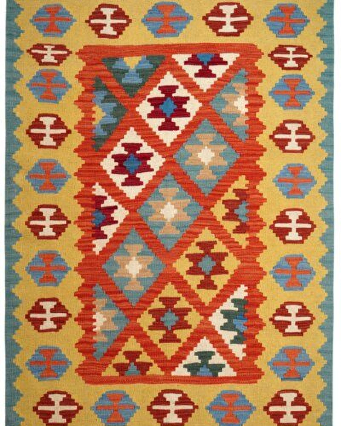 Kelim Gashgai Rot „Rugtales“ aus Schurwolle, 121x176 cm – Ansicht 3