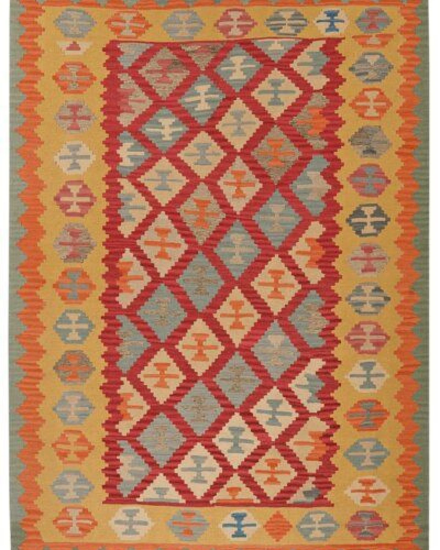 Kelim Gashgai Rot „Rugtales“ aus Schurwolle, 172x235 cm – Ansicht 3