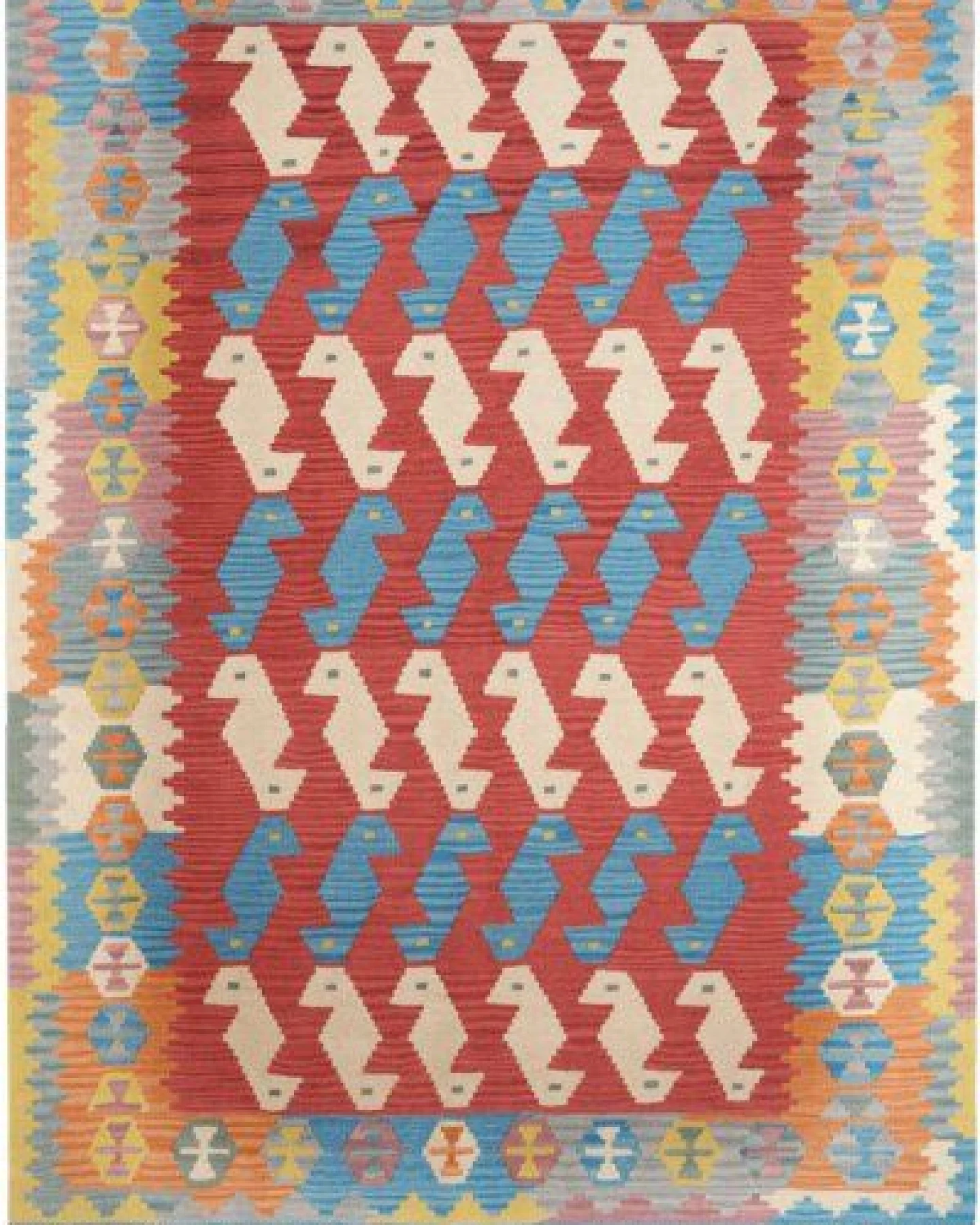 Kelim Gashgai Rot „Rugtales“ aus Schurwolle, 174x236 cm – Ansicht 3