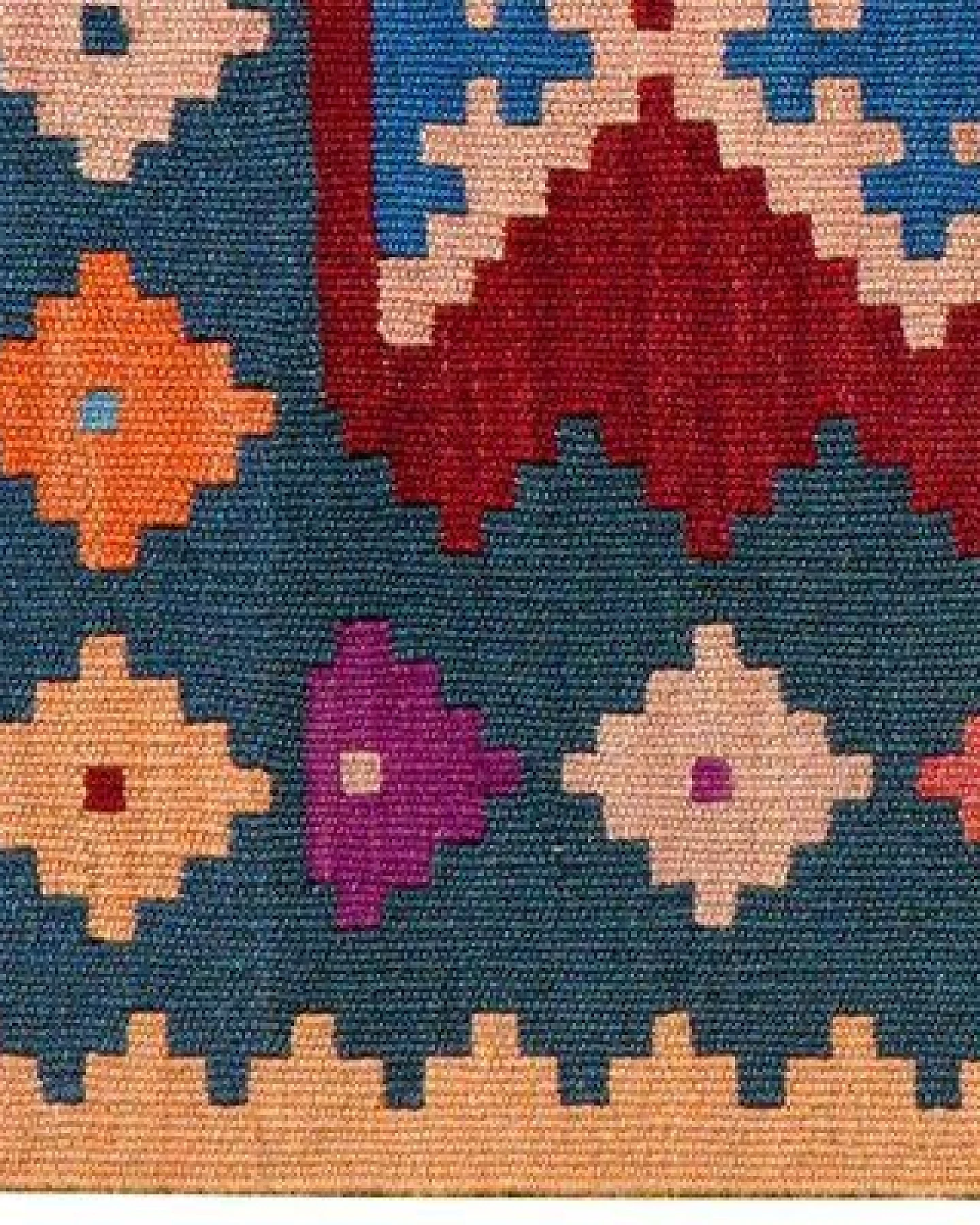 Kelim Gashgai Rot „Rugtales“ aus Schurwolle, 61x88 cm – Ansicht 4