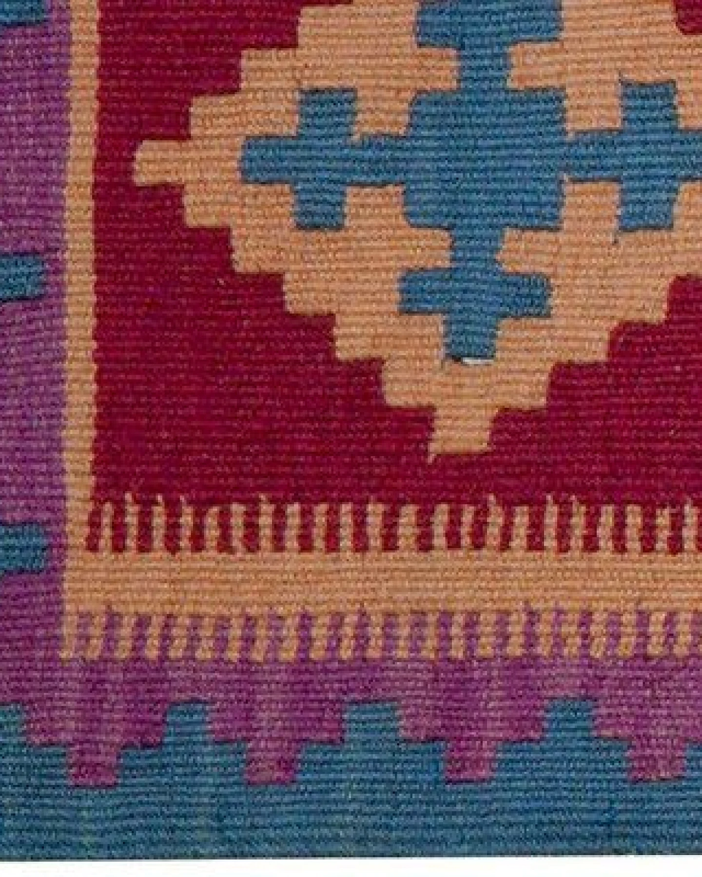 Kelim Gashgai Rot „Rugtales“ aus Schurwolle, 63x87 cm – Ansicht 4