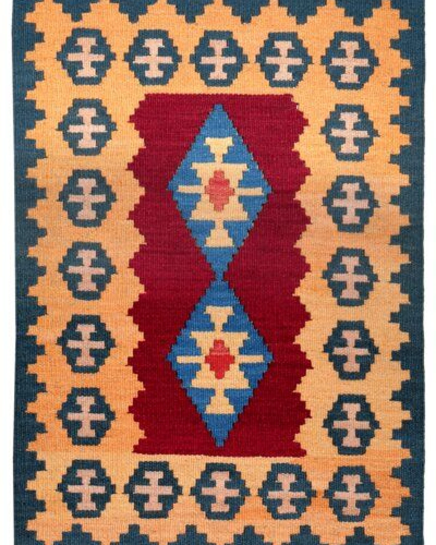 Kelim Gashgai Rot „Rugtales“ aus Schurwolle, 65x93 cm – Ansicht 3