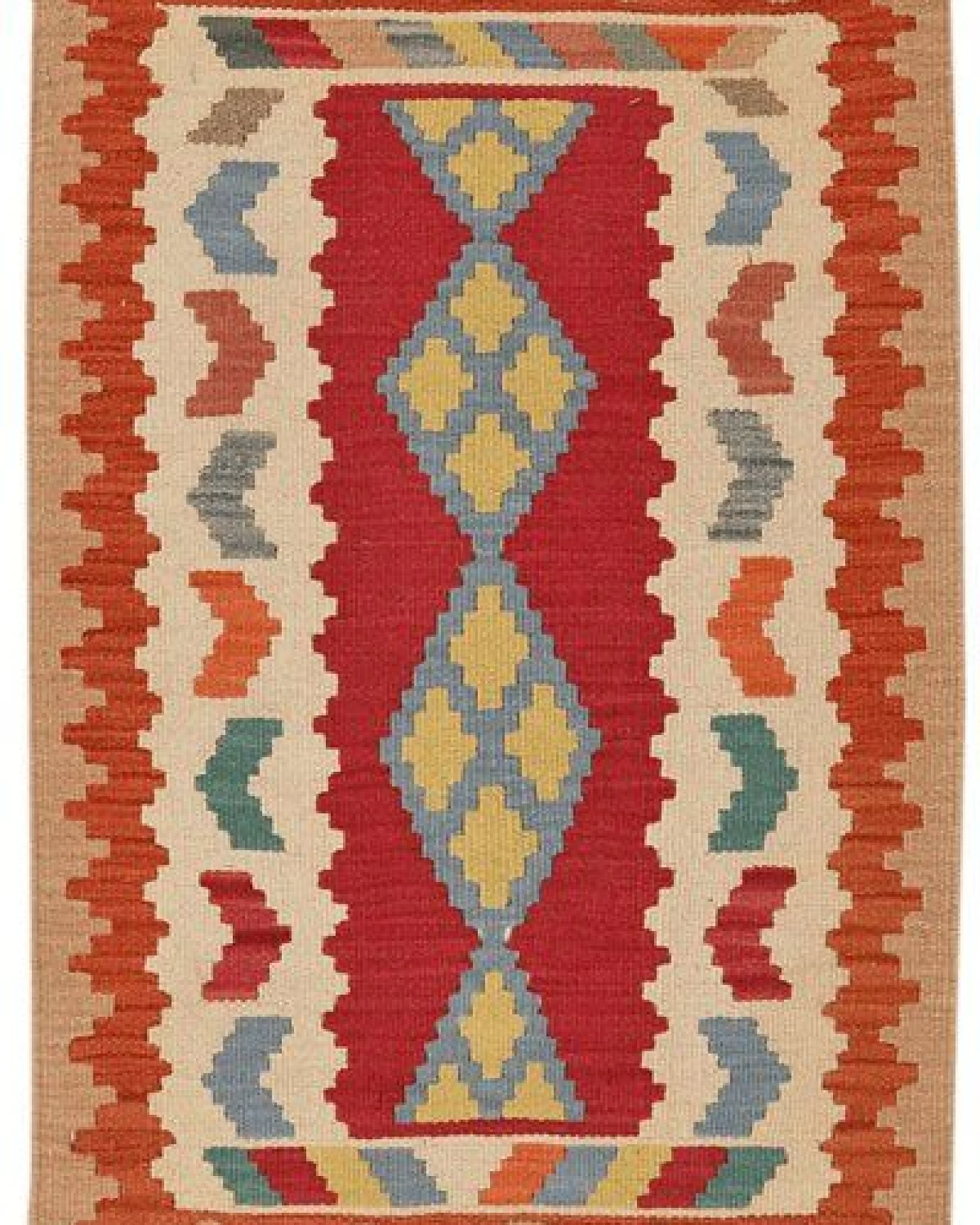 Kelim Gashgai Rot „Rugtales“ aus Schurwolle, 66x94 cm – Ansicht 3