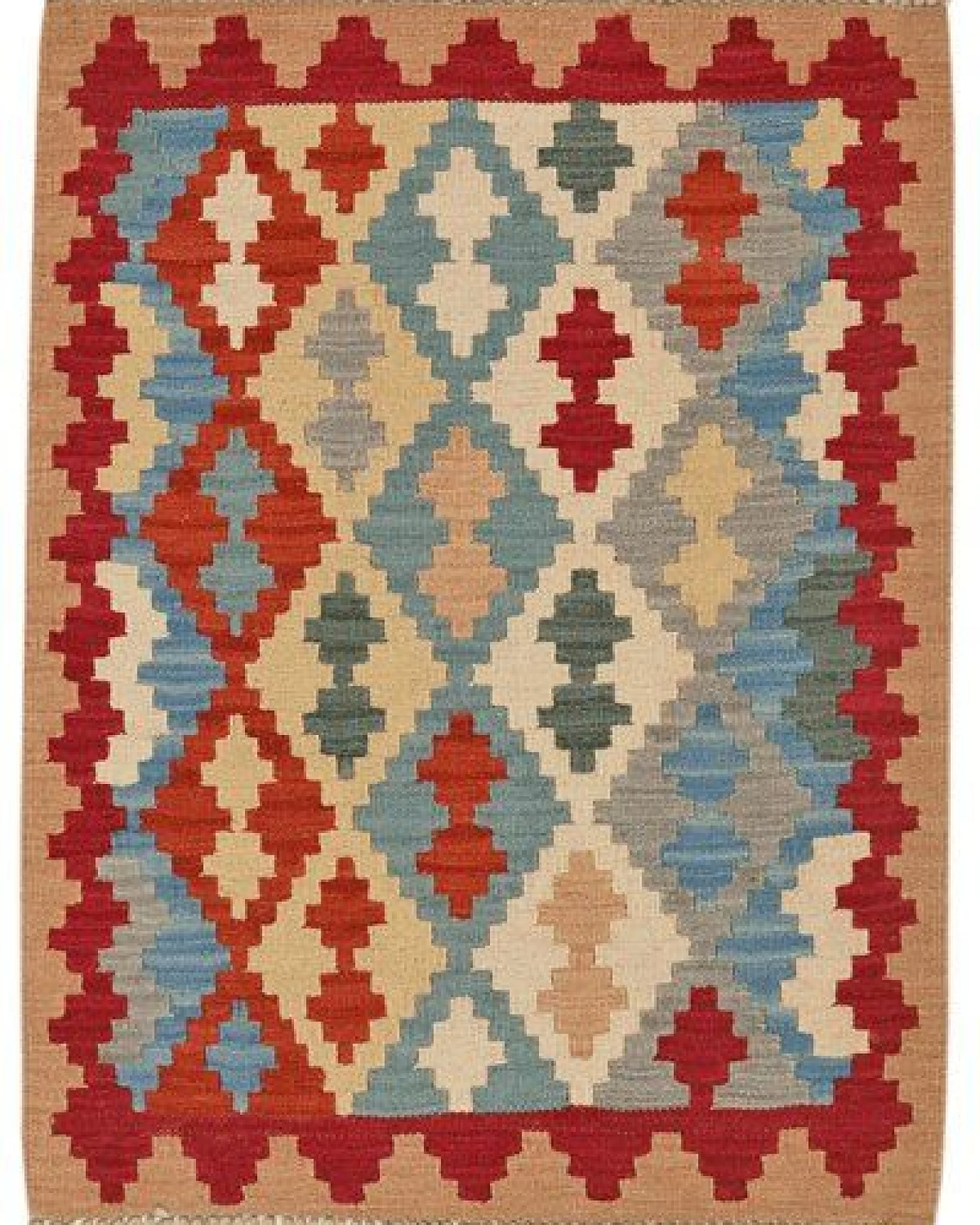 Kelim Gashgai Rot „Rugtales“ aus Schurwolle, 71x92 cm – Ansicht 3