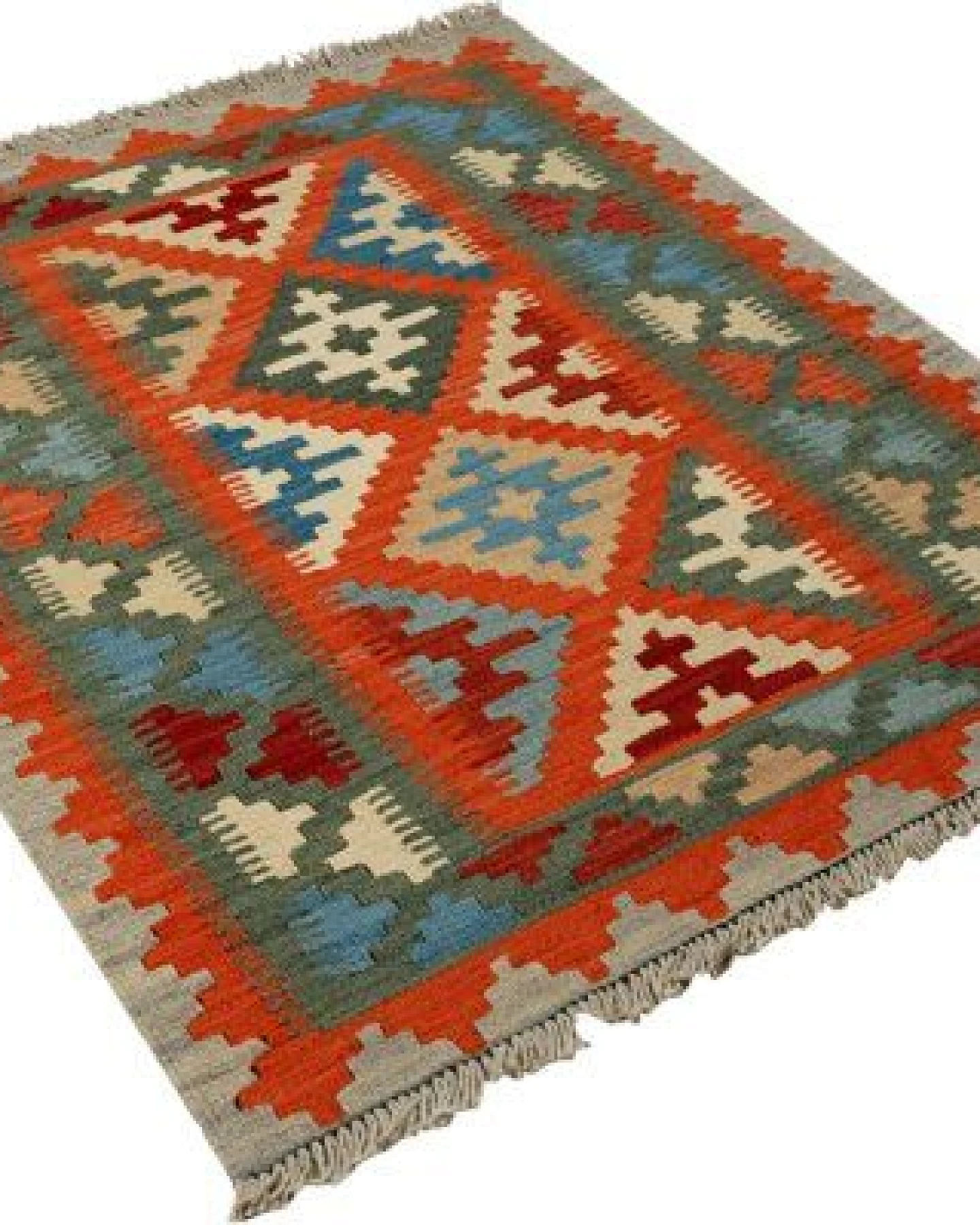 Kelim Gashgai Rot „Rugtales“ aus Schurwolle, 82x122 cm – Ansicht 4