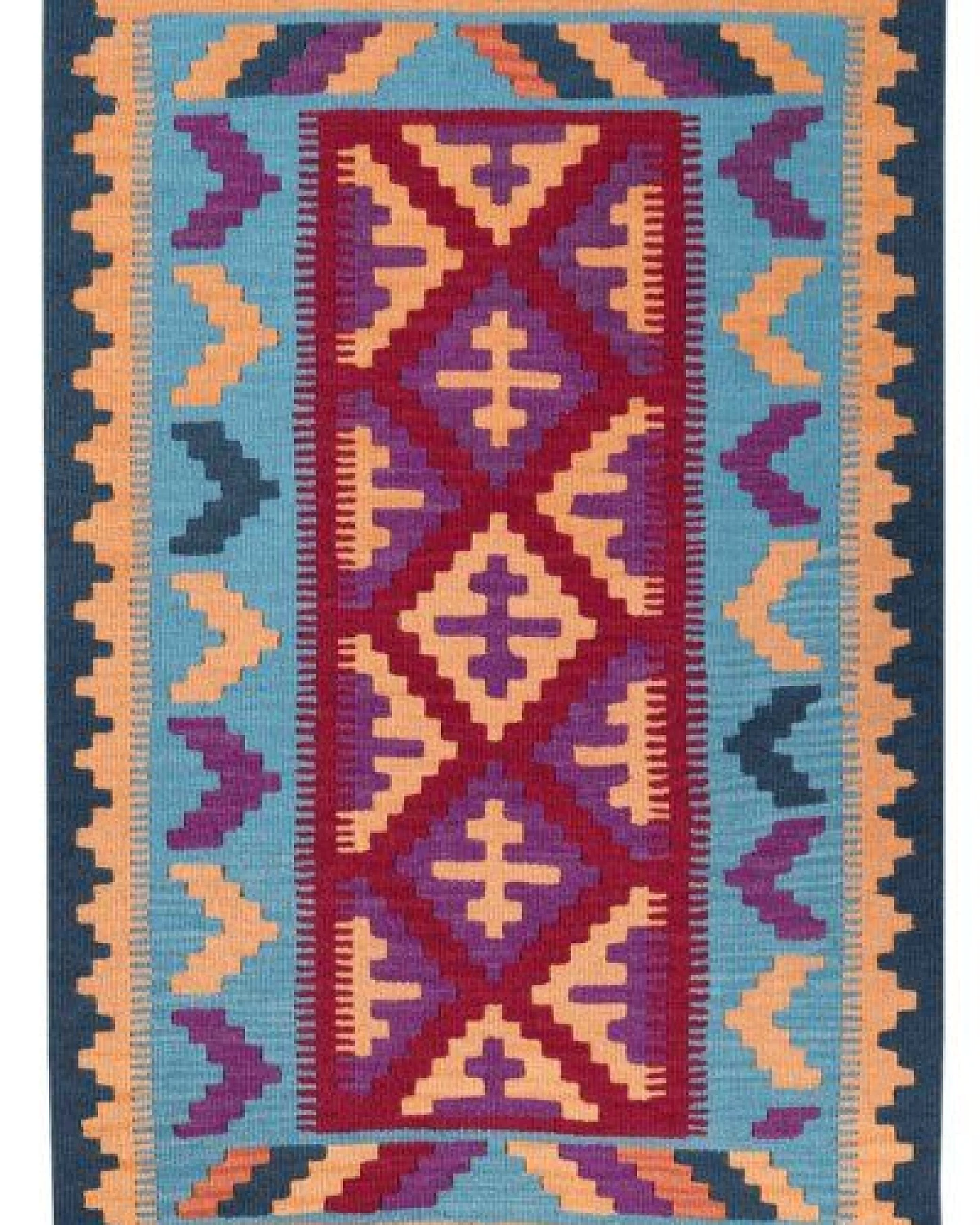 Kelim Gashgai Rot „Rugtales“ aus Schurwolle, 82x127 cm – Ansicht 3
