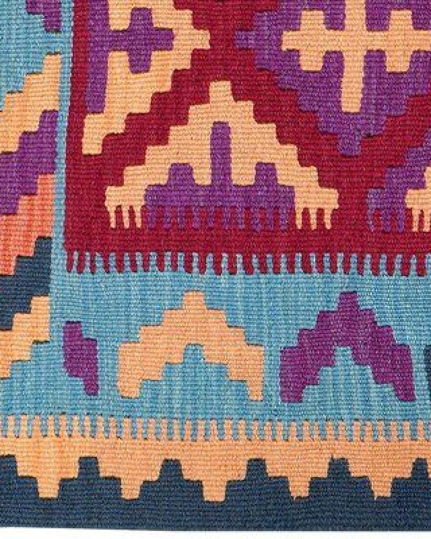 Kelim Gashgai Rot „Rugtales“ aus Schurwolle, 82x127 cm – Ansicht 4