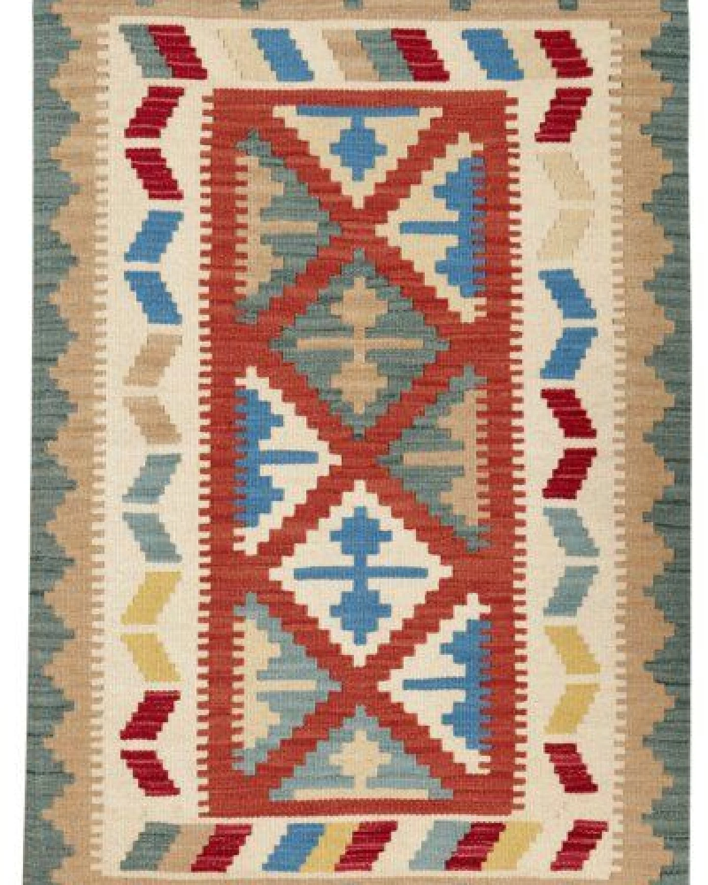 Kelim Gashgai Rot „Rugtales“ aus Schurwolle, 84x127 cm – Ansicht 3