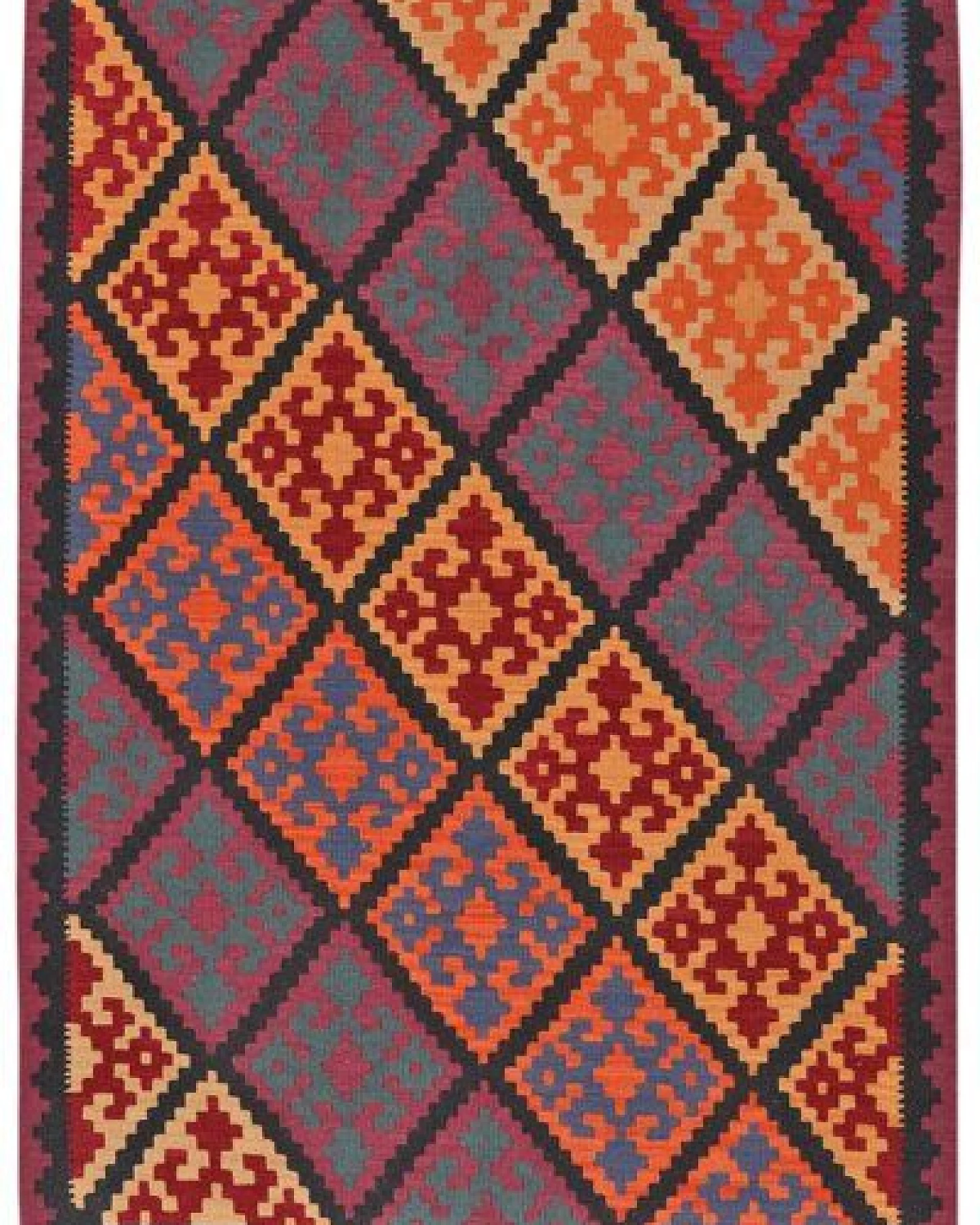 Kelim Gashgai Schwarz „Rugtales“ aus Schurwolle, 126x189 cm – Ansicht 3