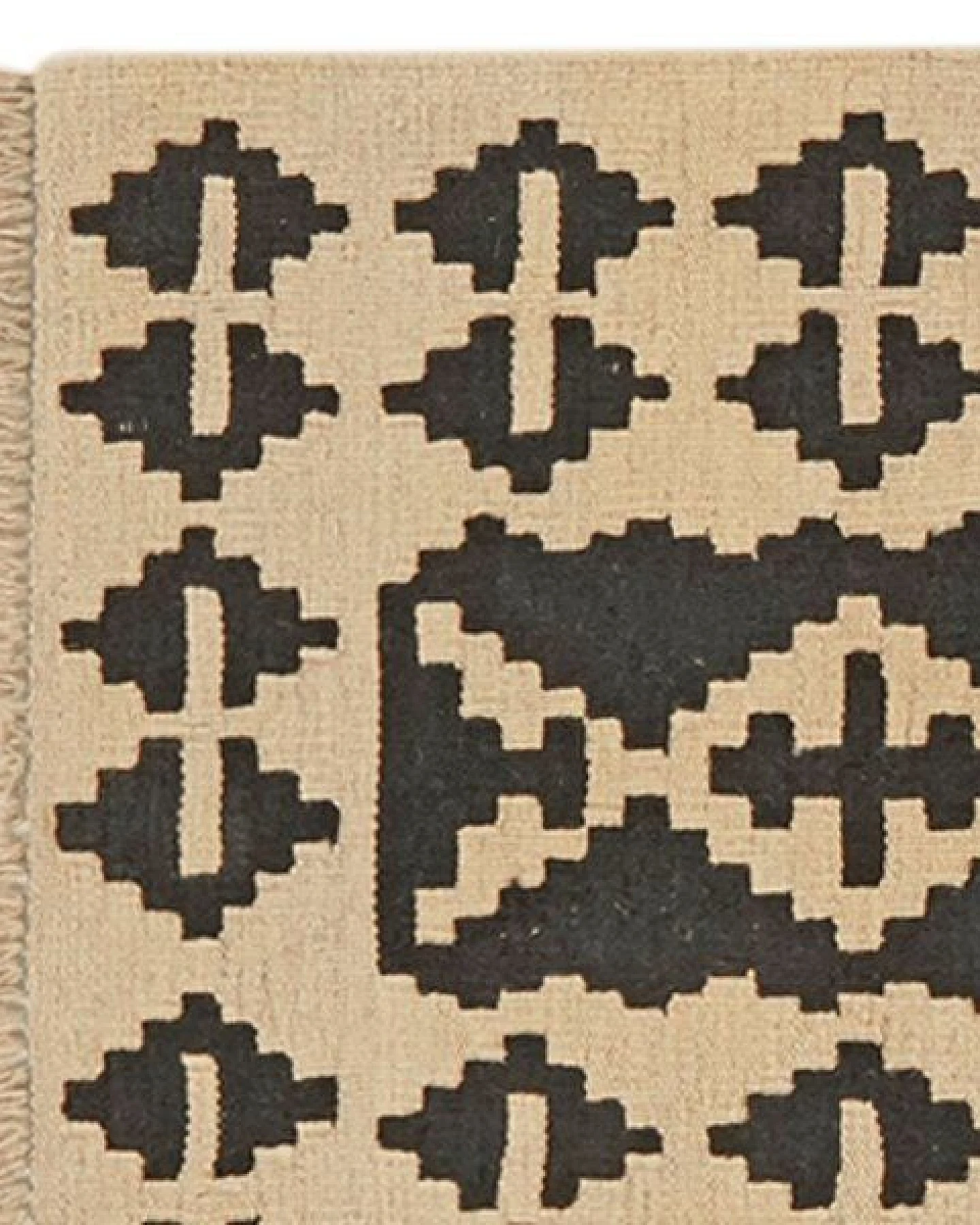 Kelim Gashgai Schwarz „Rugtales“ aus Schurwolle, 64x198 cm – Ansicht 4